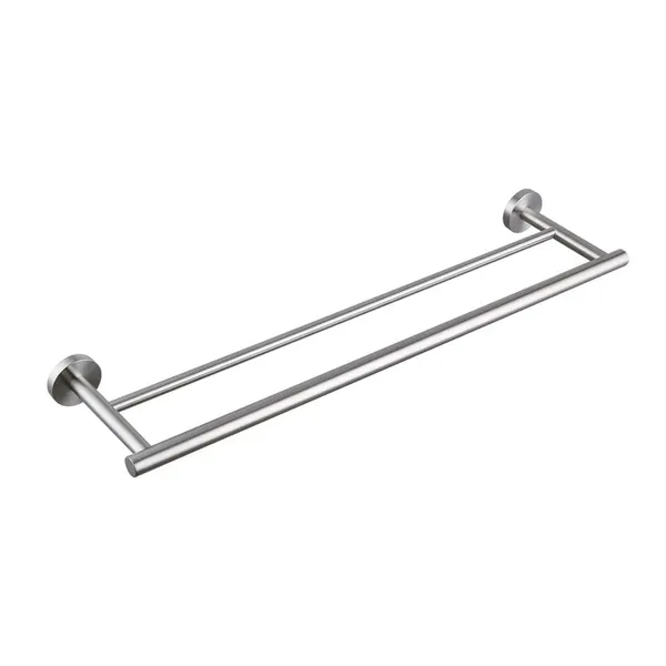 Barre serviette double 23,6 po acier inox 304 mural