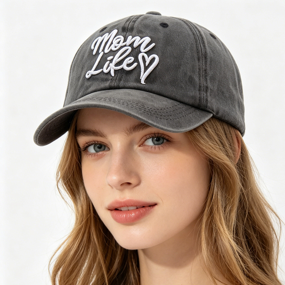 Casquette baseball brodée maman coton vintage