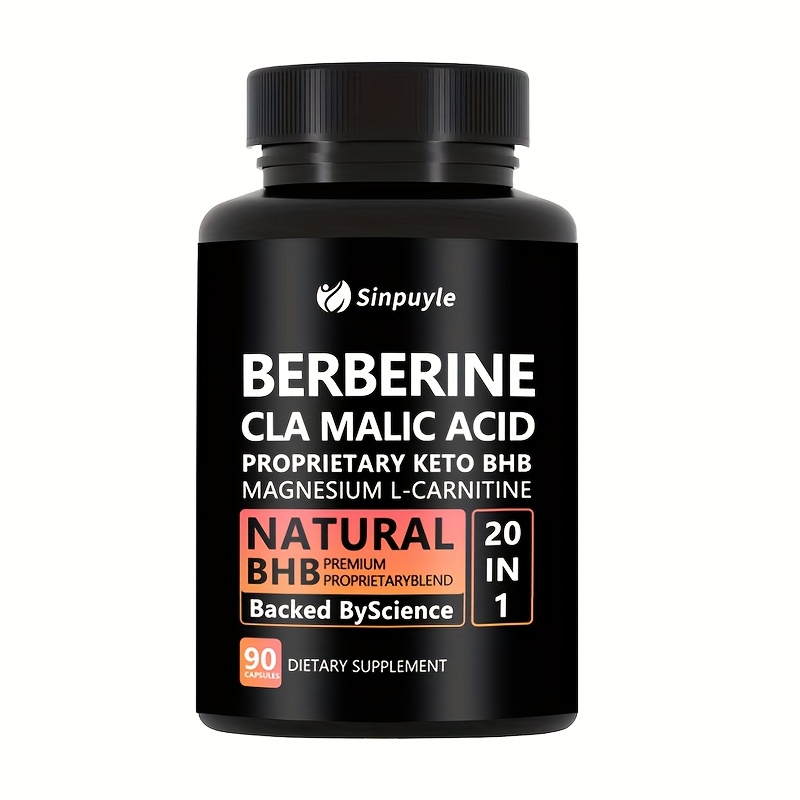 Berbérine kéto BHB, CLA, acide malique, métabolisme, 90