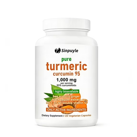 Curcumine curcuma 1000mg, gingembre, poivre noir, santé articulaire