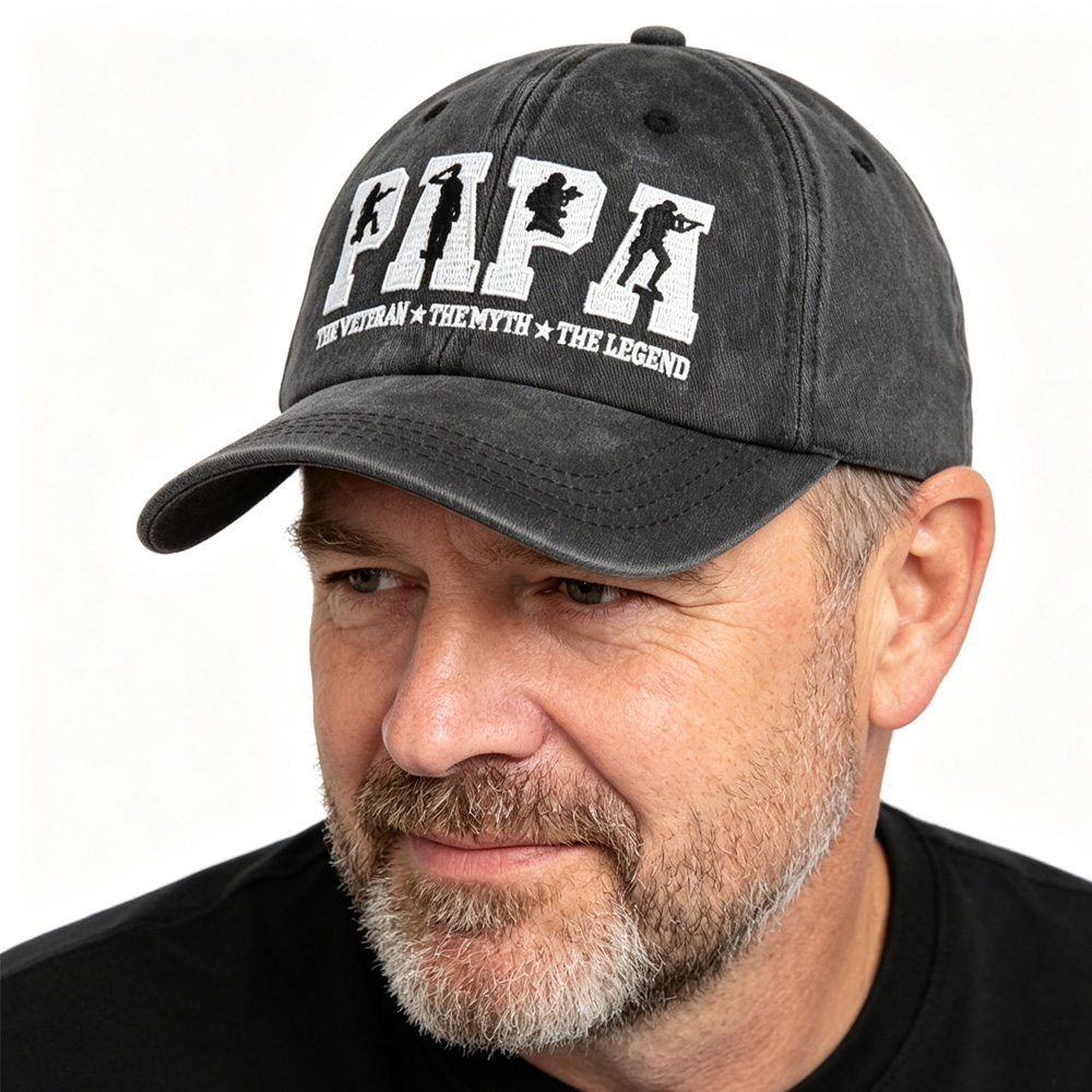 Casquette papa vétéran mythe légende coton lavé