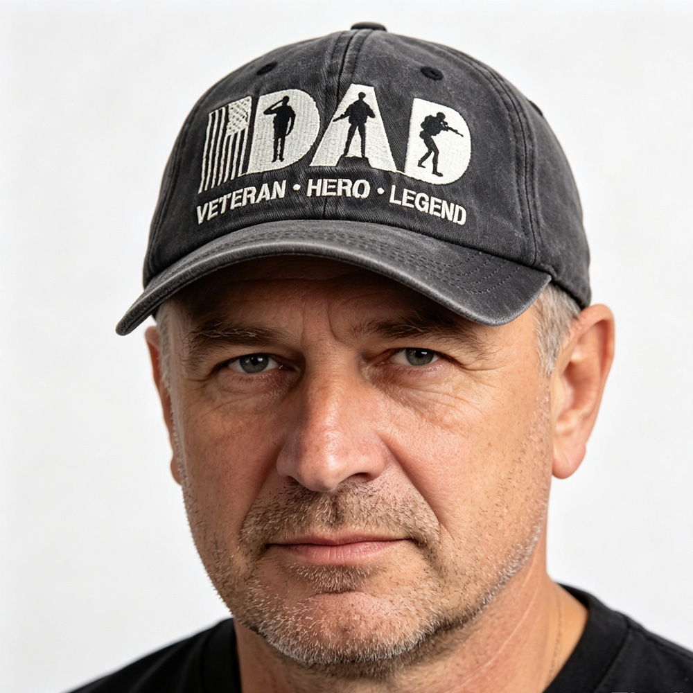 Casquette papa vétéran héros légende coton lavé