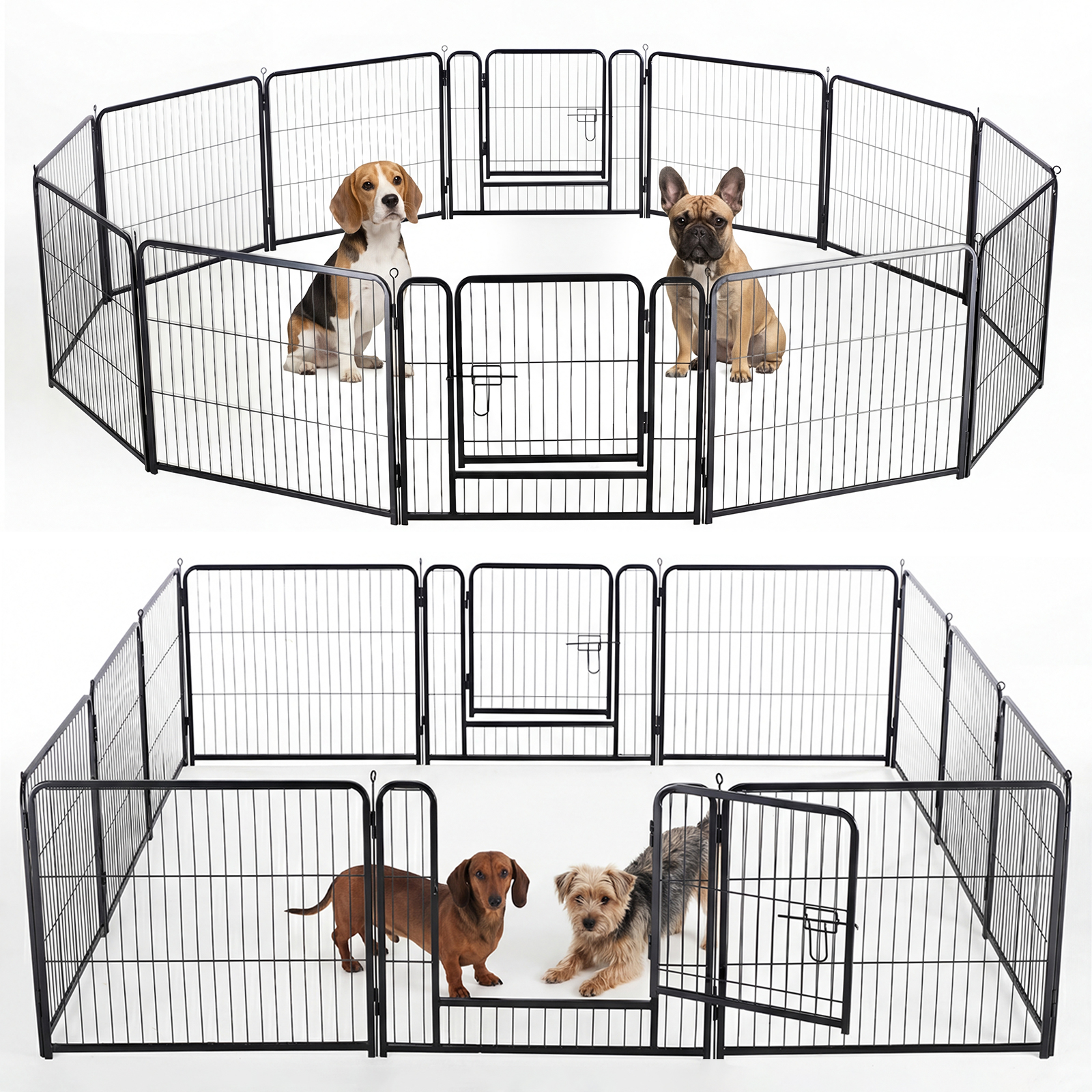 Clôture pliable métal chien porte petit/moyen/grand