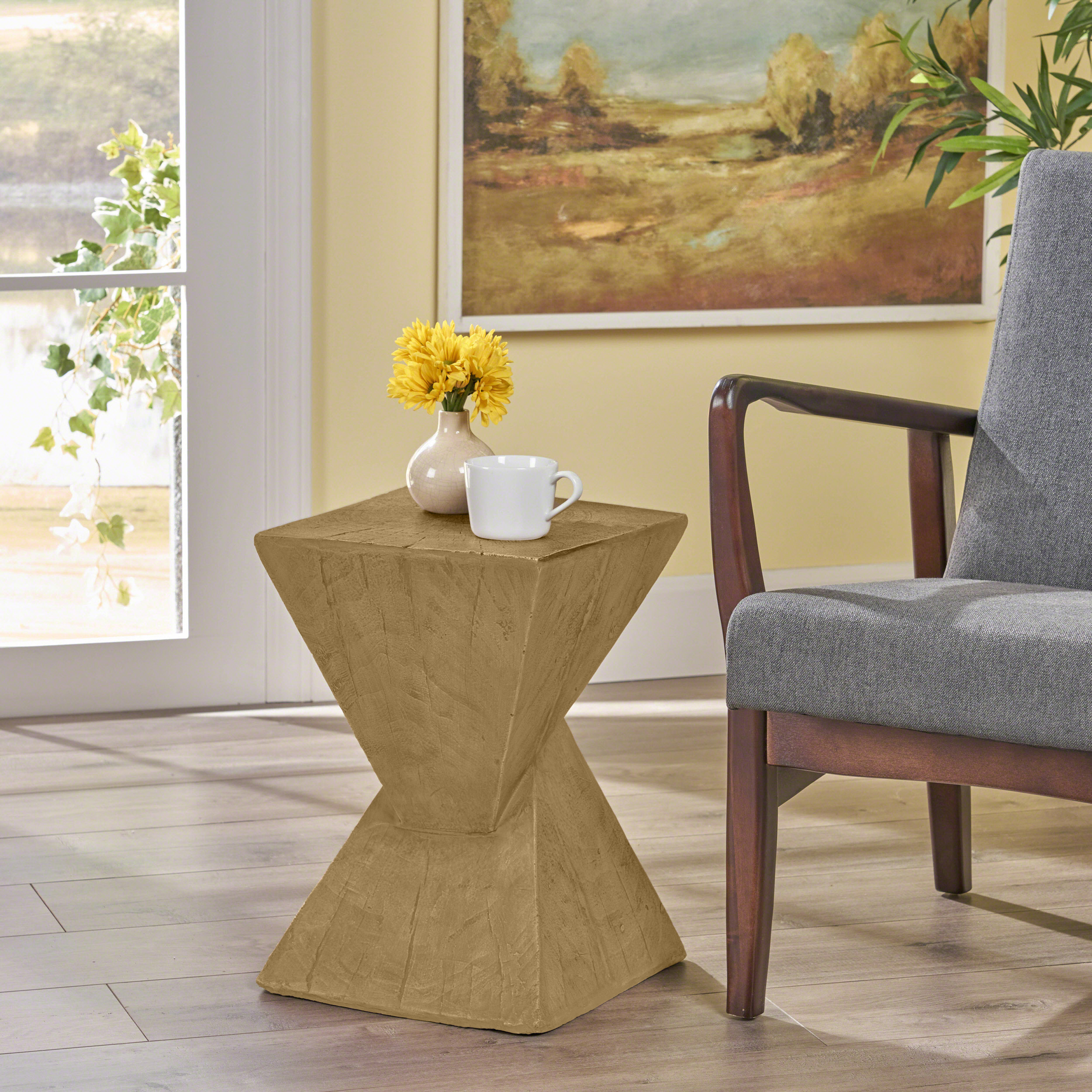 Table d'appoint TESS moderne bois naturel salon chambre bureau