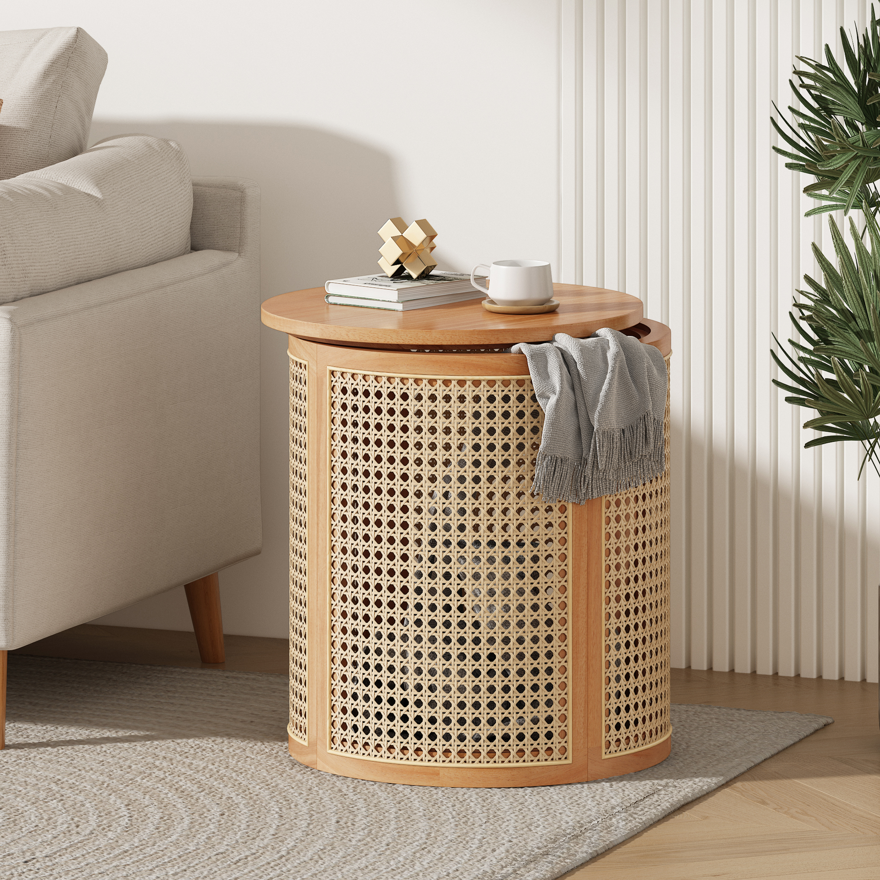 TABLE D'APPOINT BOIS SOLIDE COULEUR NATURELLE