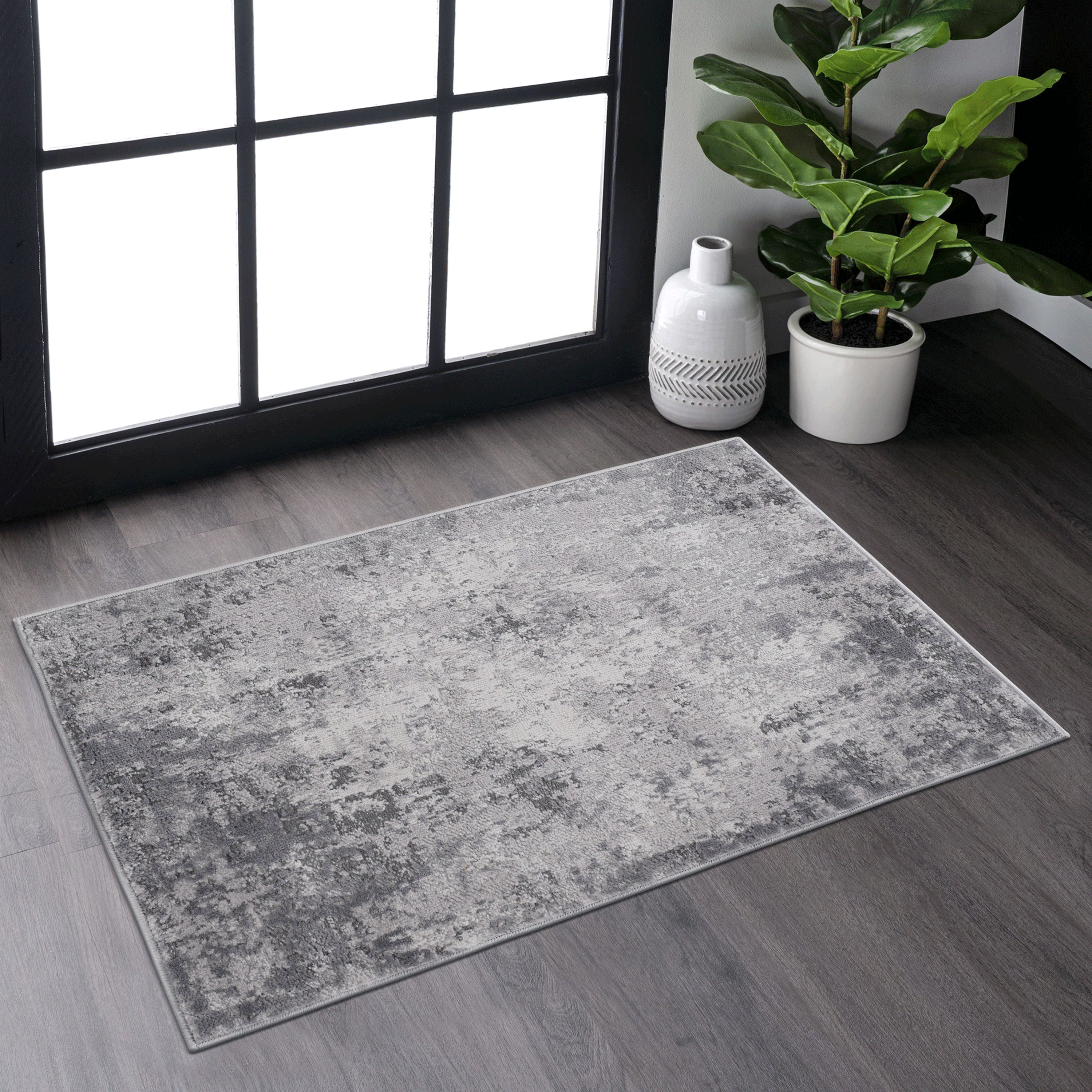 MARFI 2X3 Gris clair Tapis abstrait multi-usage