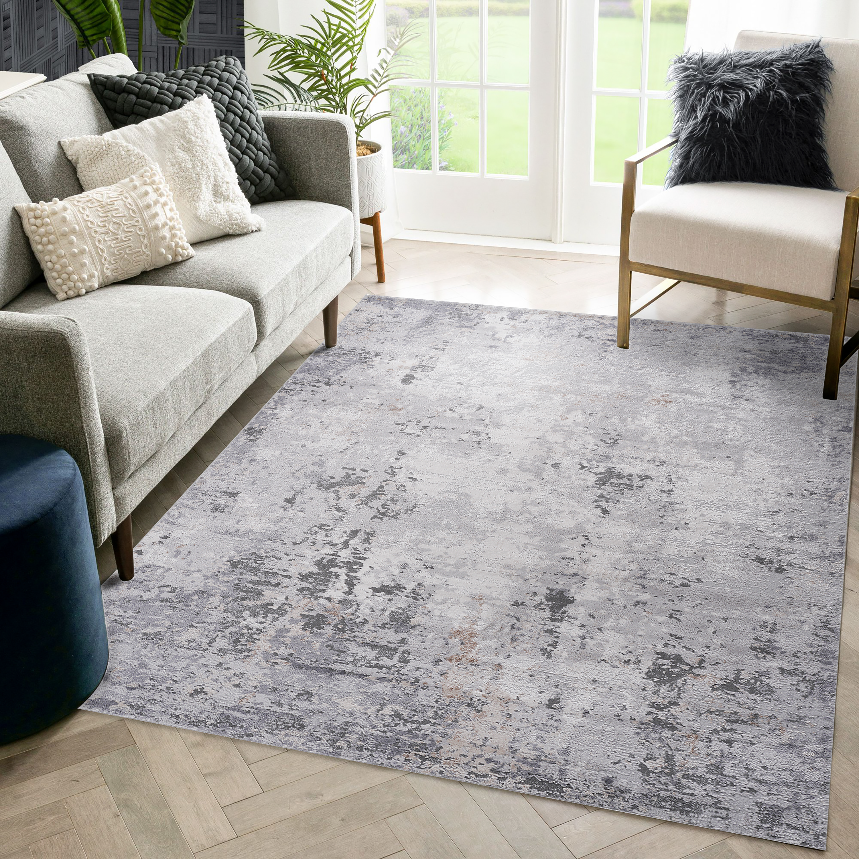 Tapis MARFI 8x10 ivoire sable abstrait