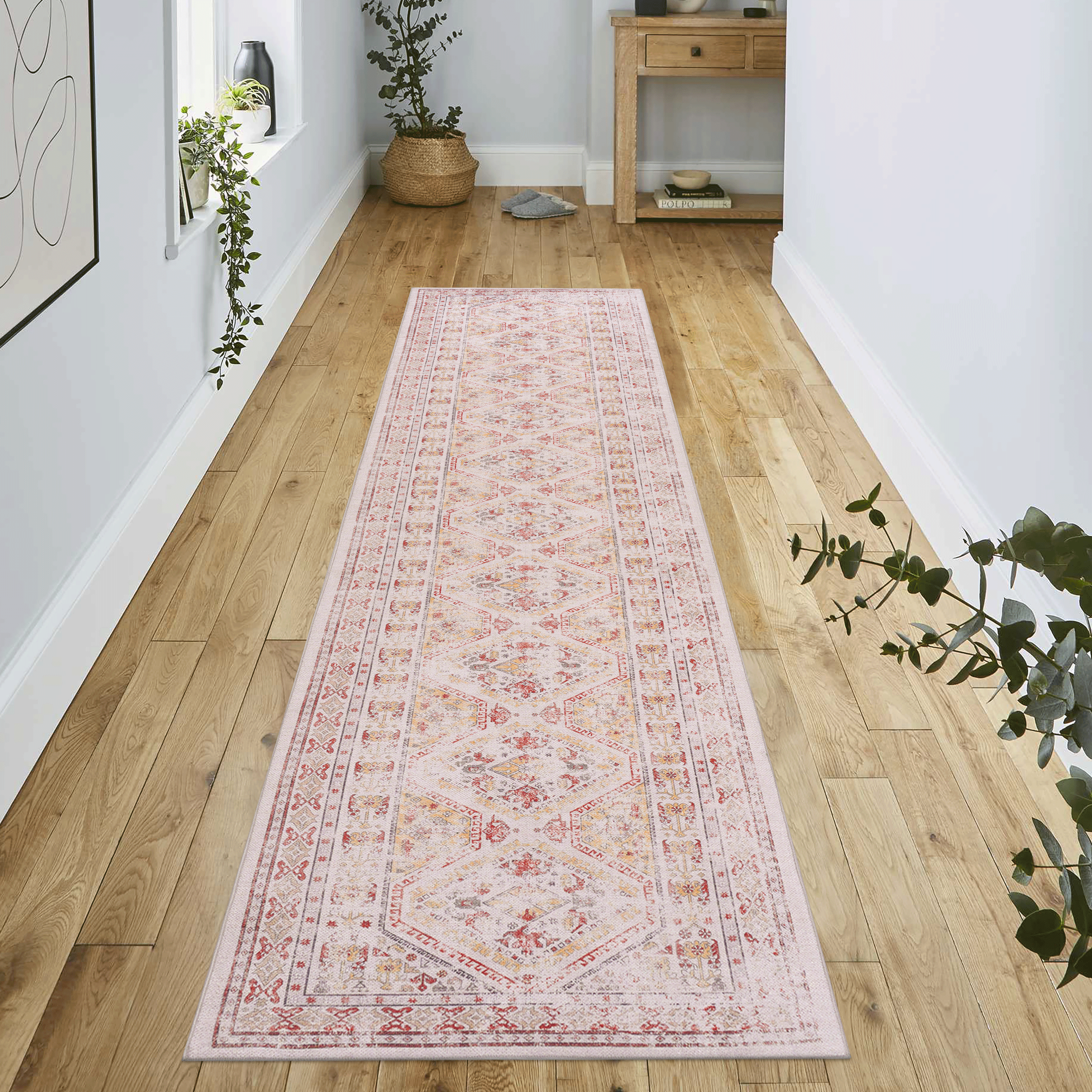 Tapis lavable MAVAL beige 2.5x10pi coureur beige