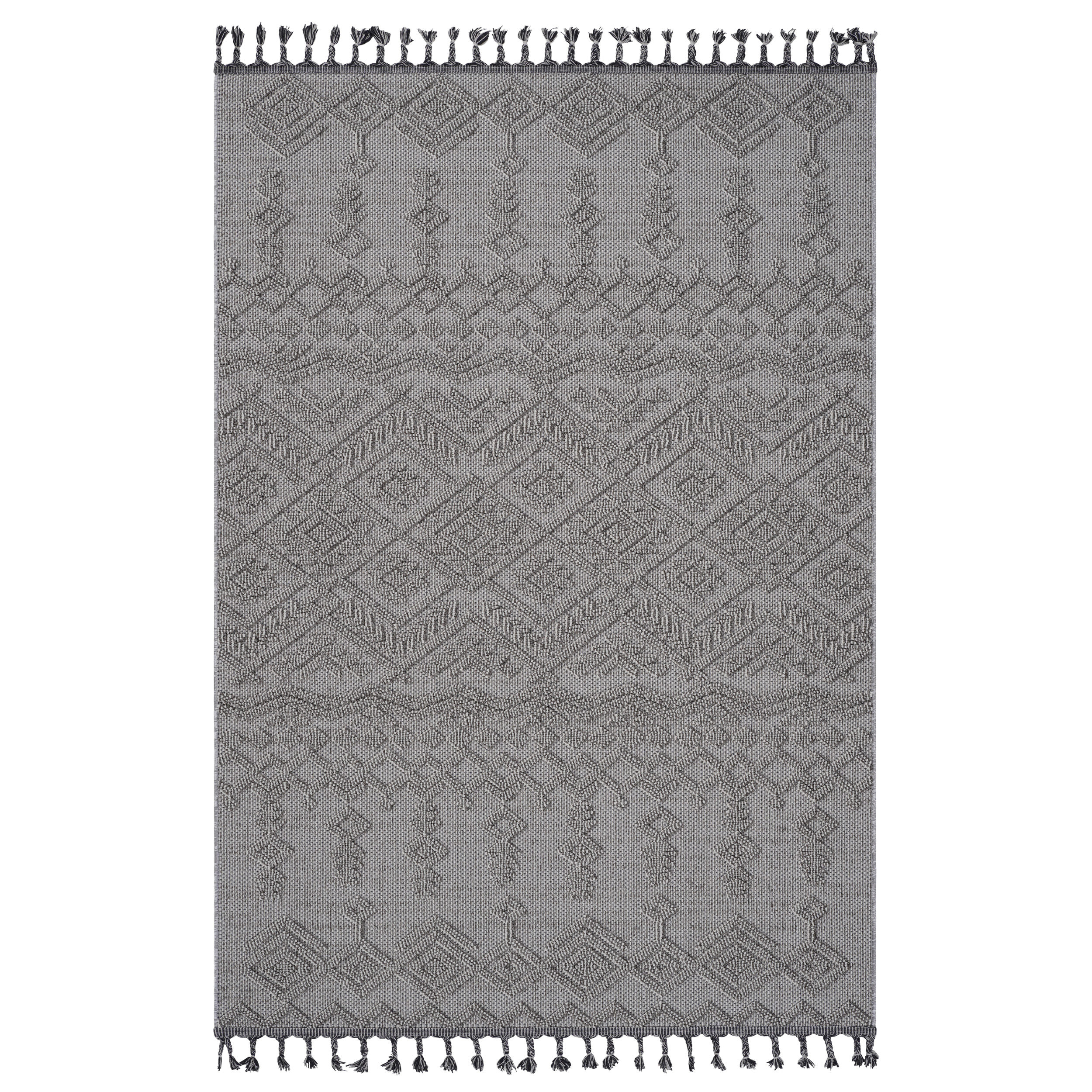 Tapis intérieur/extérieur Guros 8X10, blanc, traditionnel