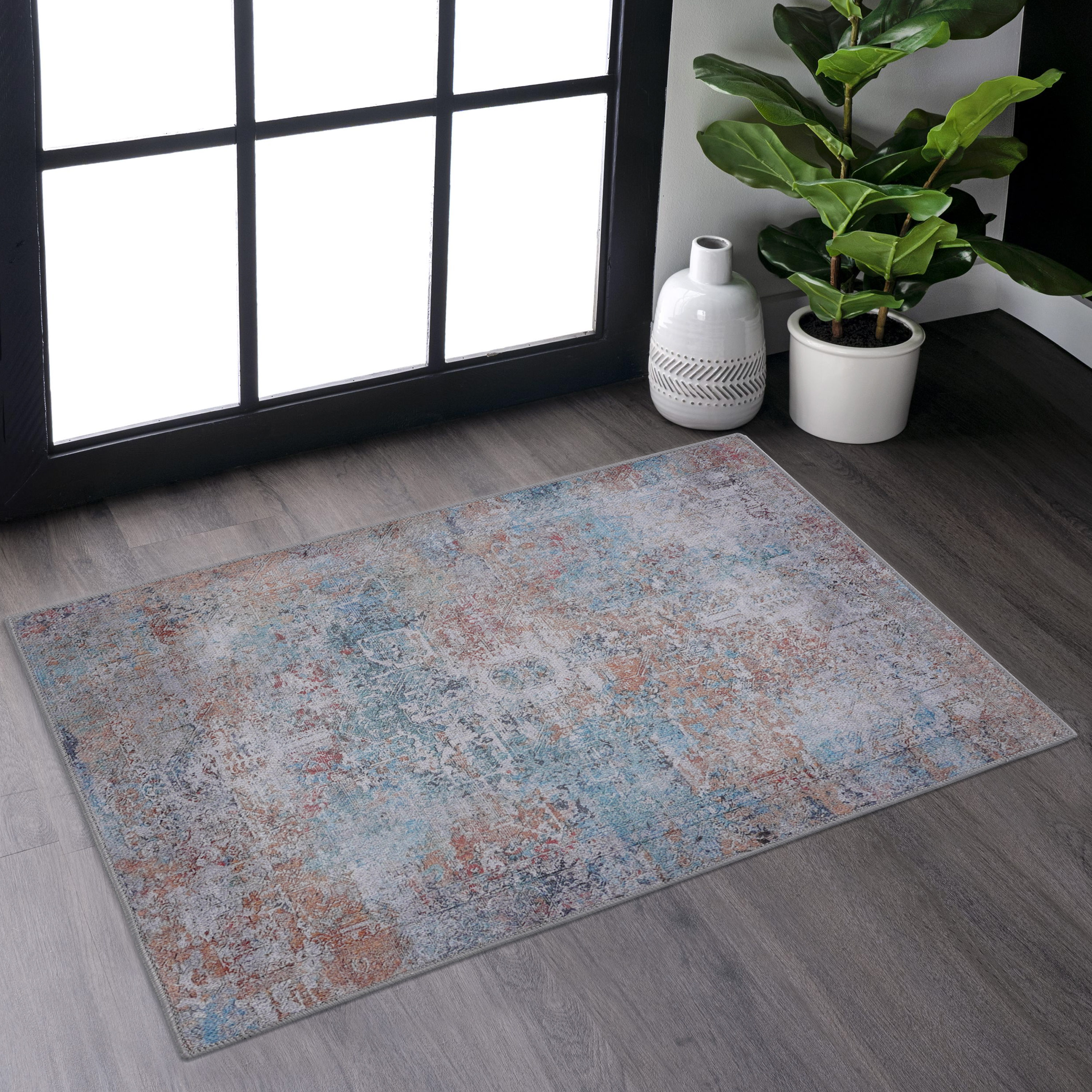 MAVAL Tapis lavable 2'x3' jaune