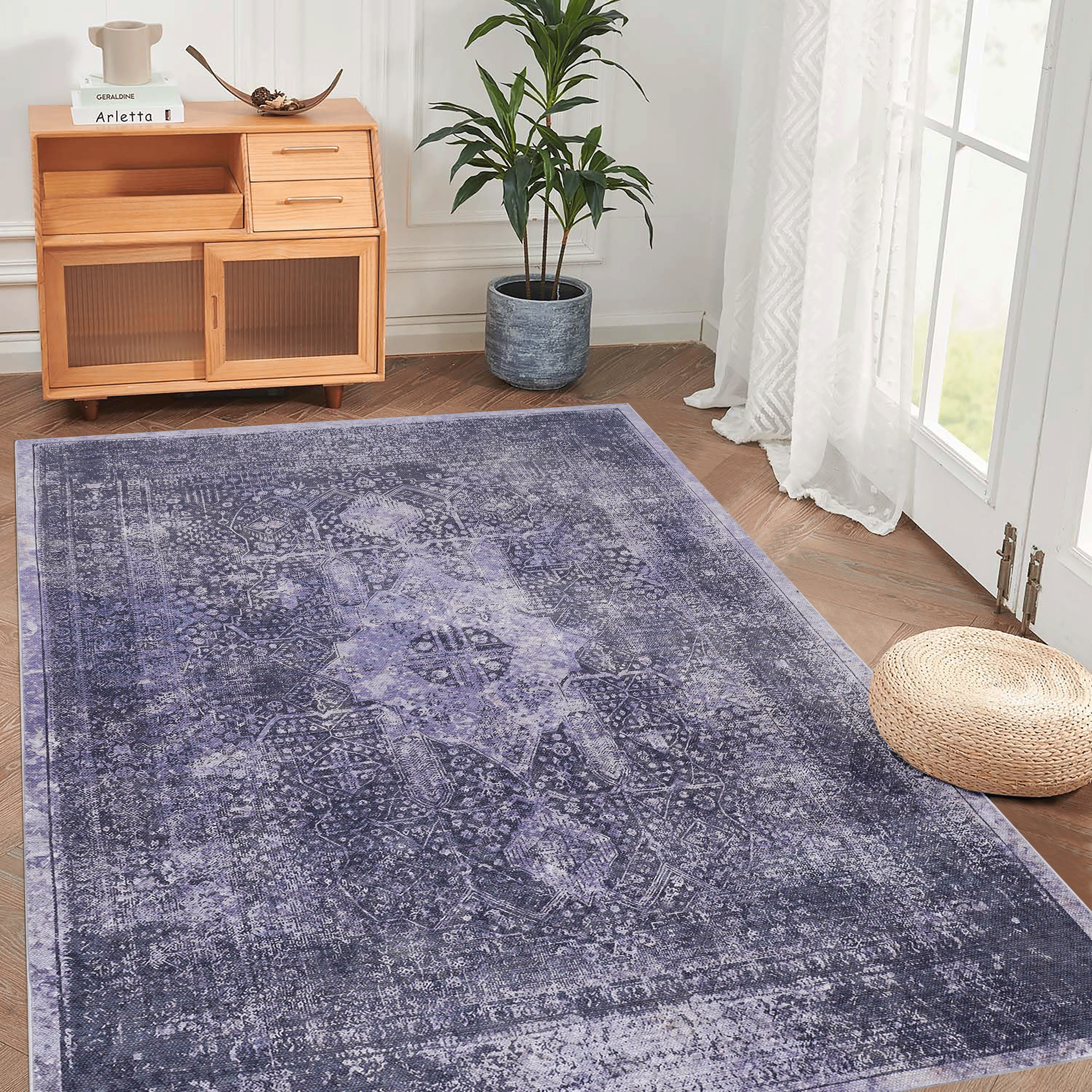 MAVAL Tapis lavable anthracite 8x10po