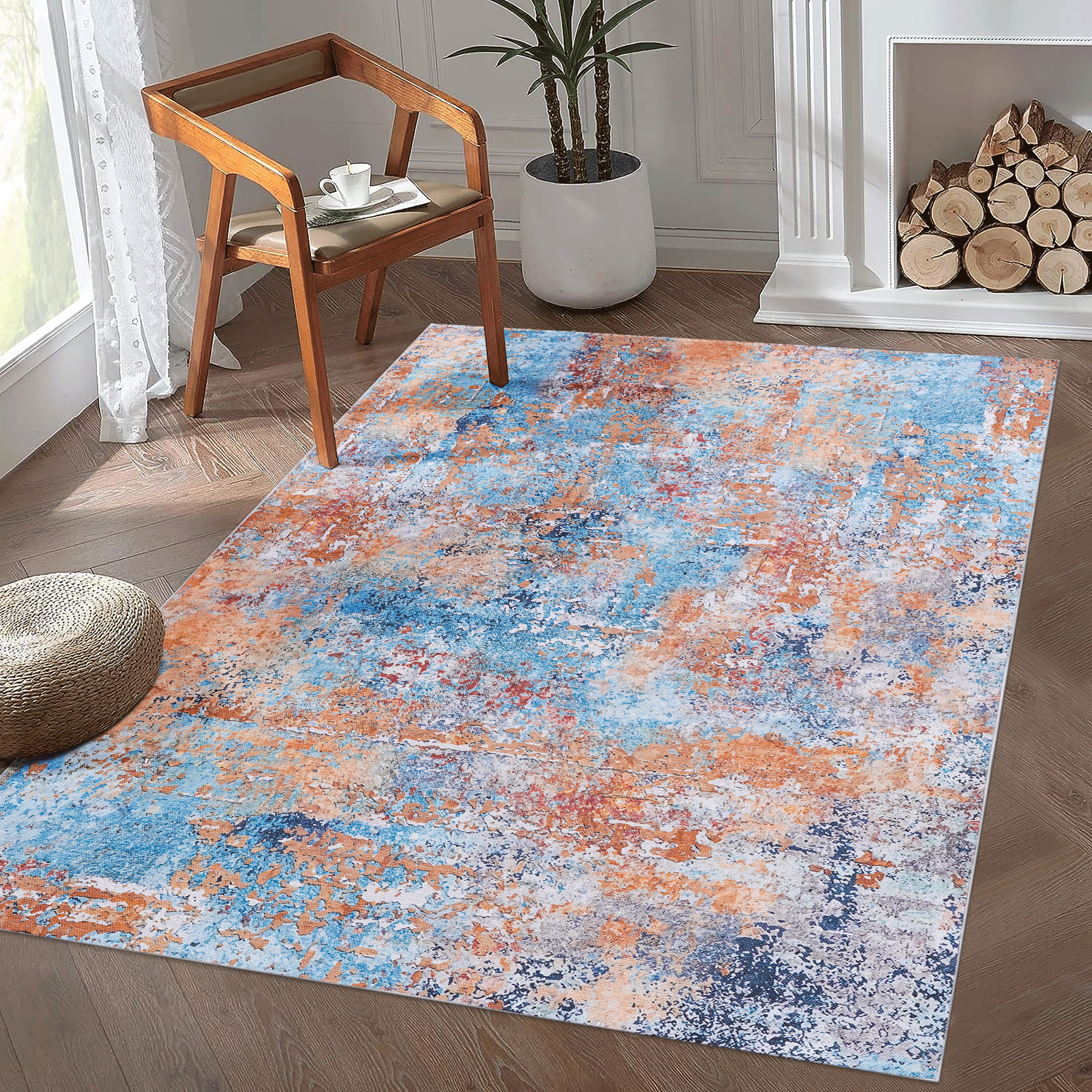 MAVAL Tapis lavable 8x10 multi