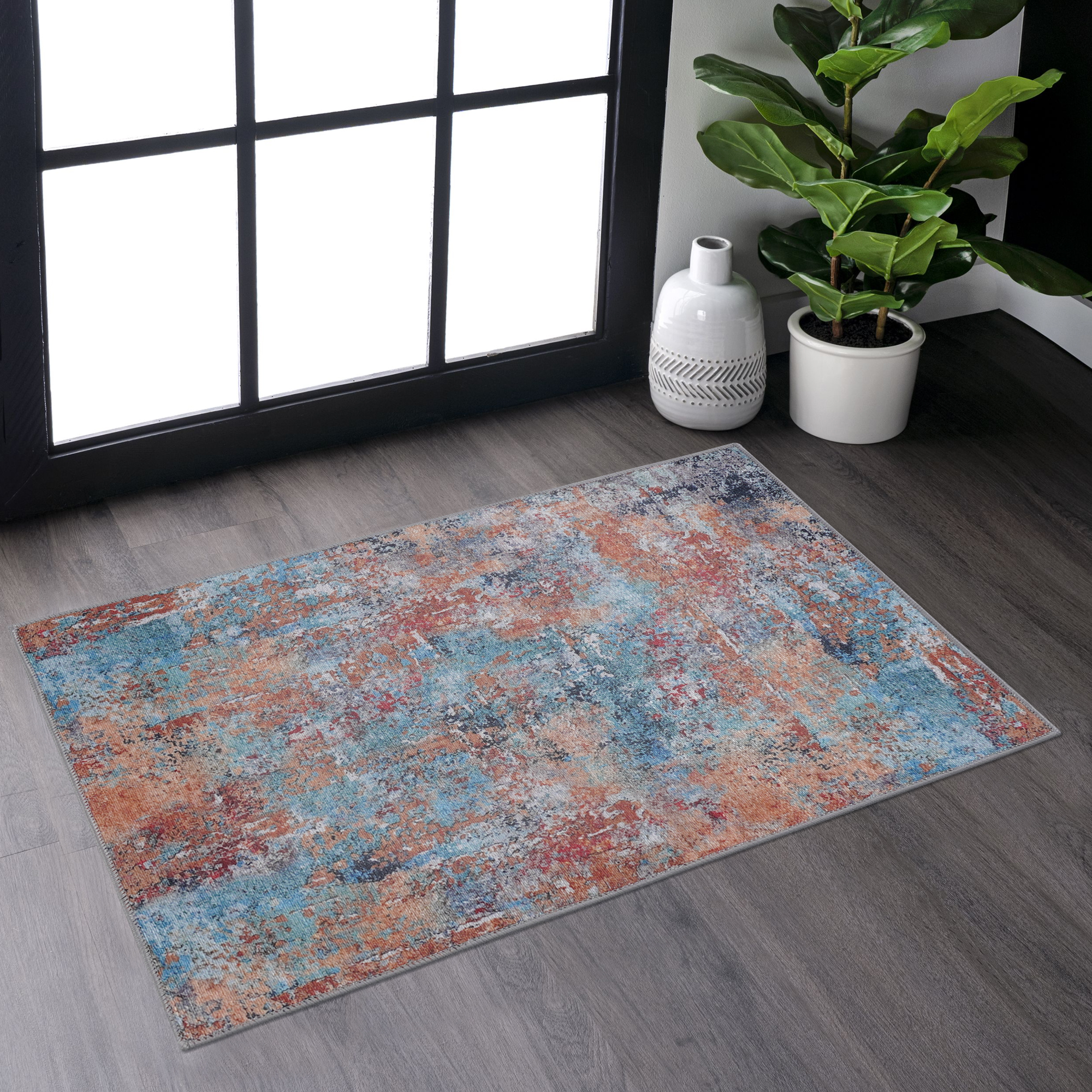 MAVAL Tapis lavable 2'x3' multi