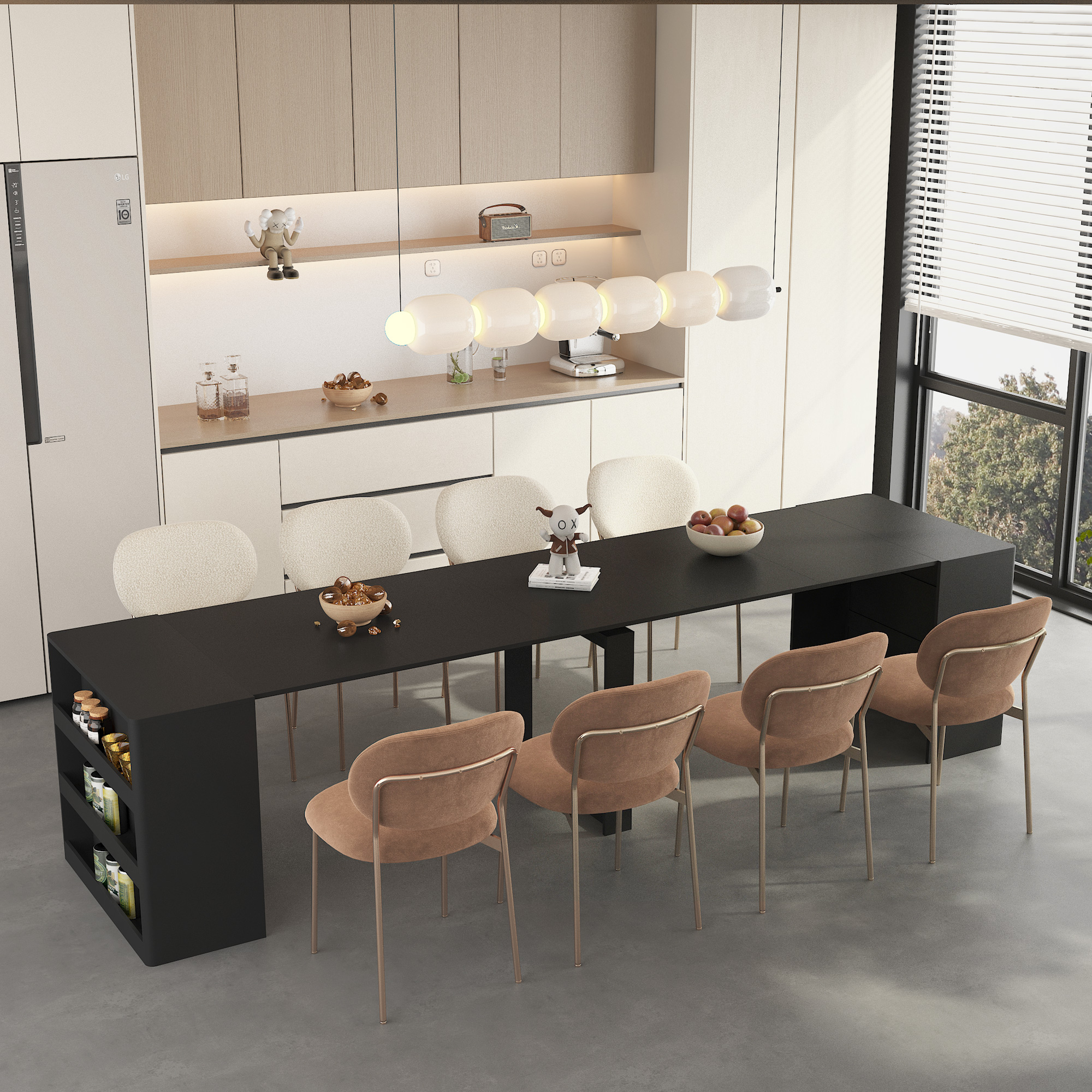 Table salle à manger extensible 1-10 personnes bois