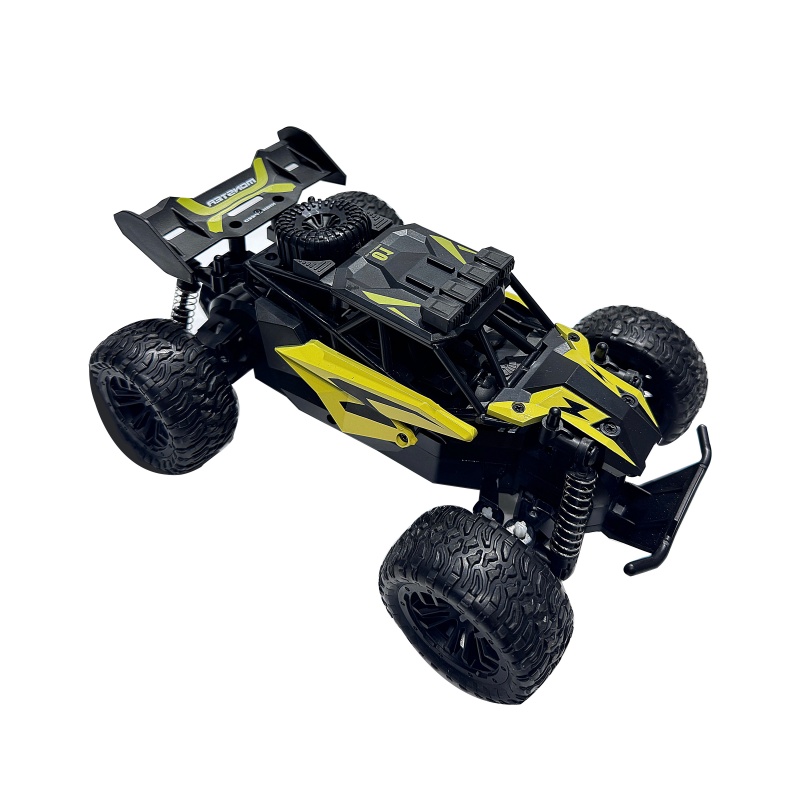 Voiture RC tout-terrain haute vitesse double batterie jaune - TK