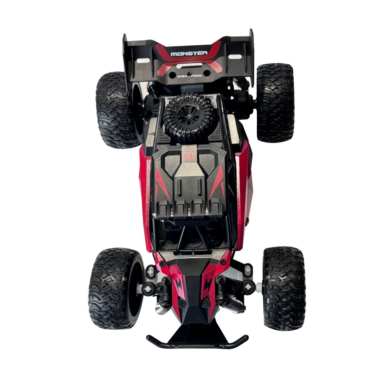 Voiture RC tout-terrain haute vitesse double batterie rouge - TK
