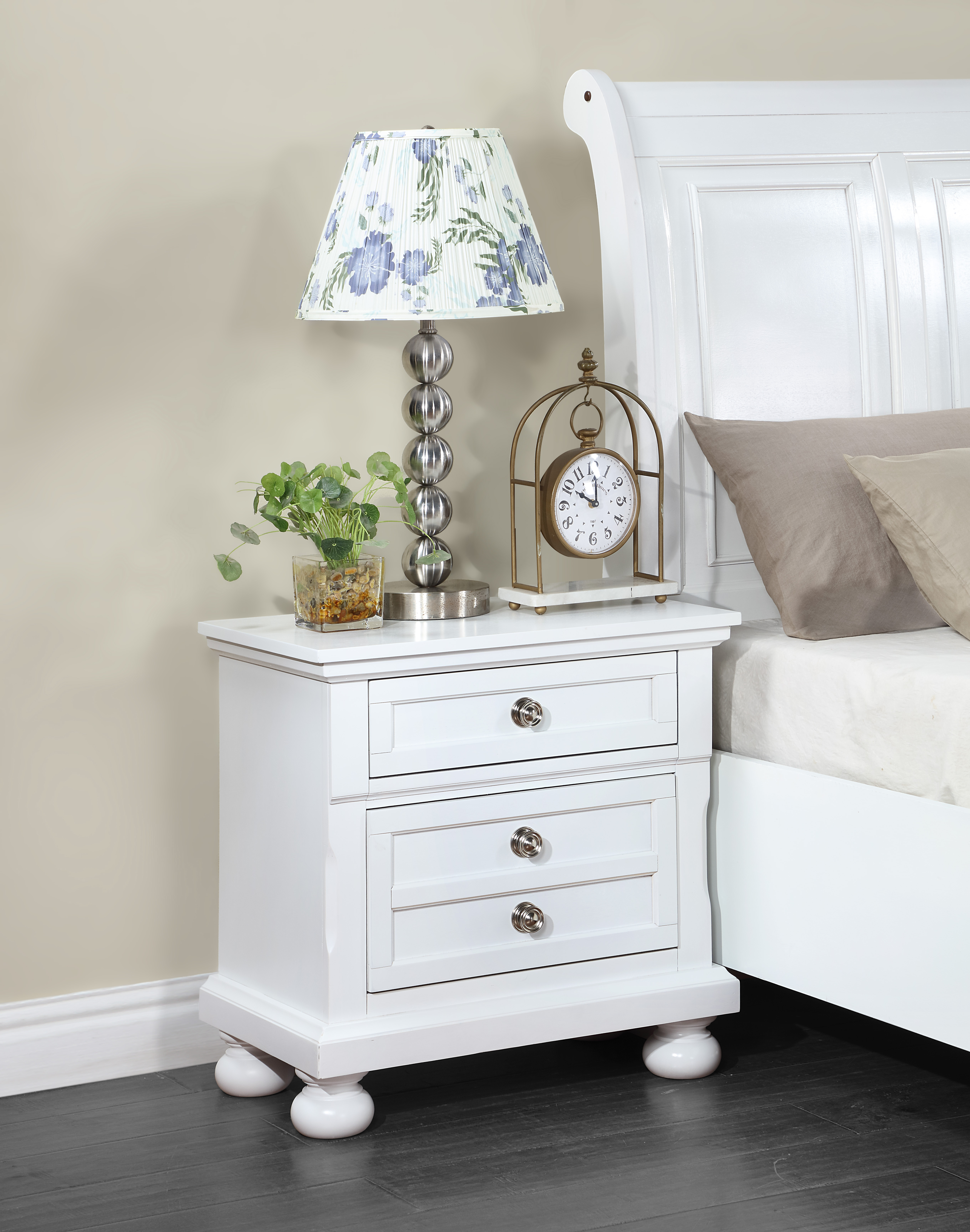 Table nuit Meade G8975-N blanche