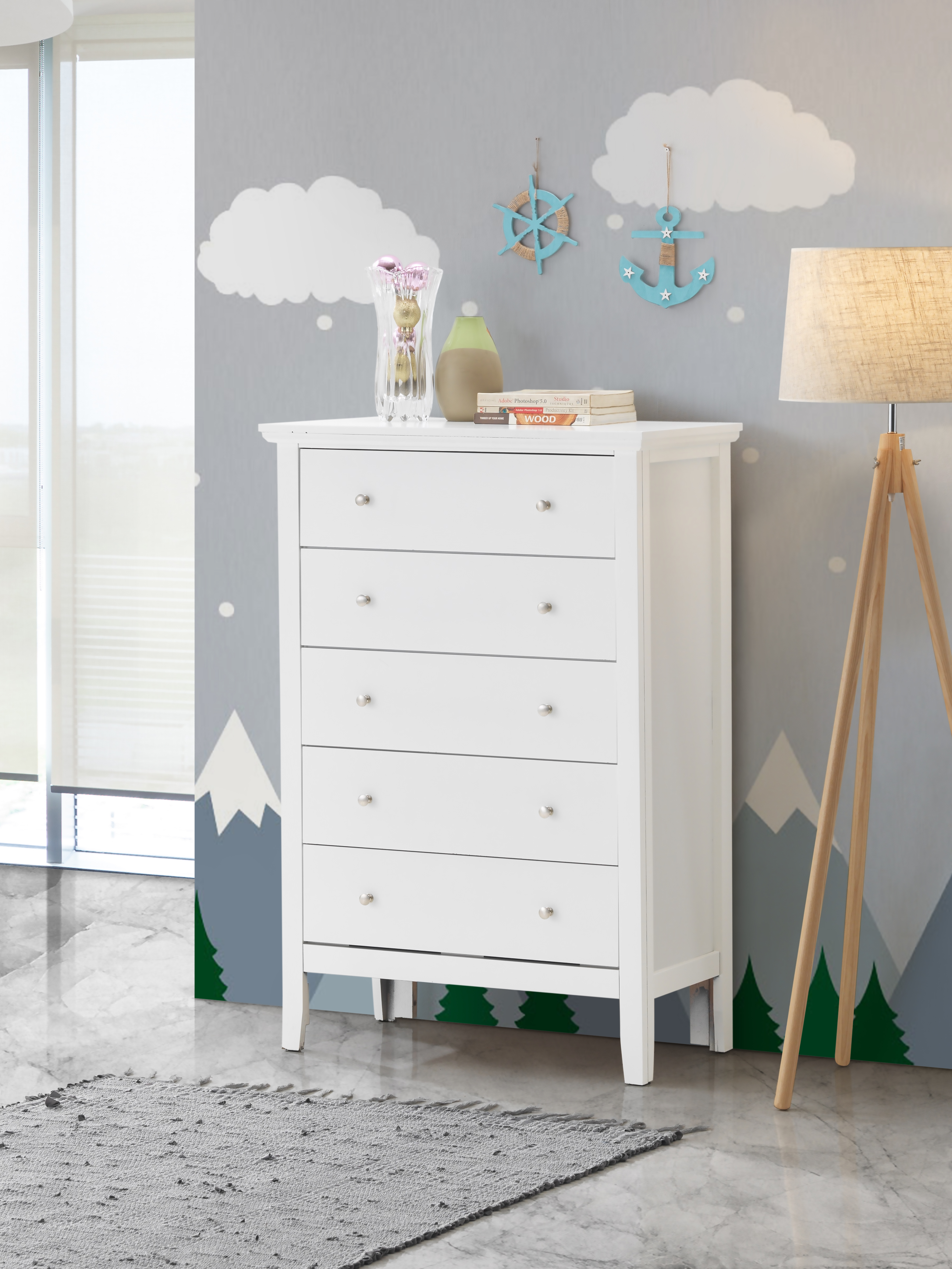 Primo G1339-CH Commode, blanc