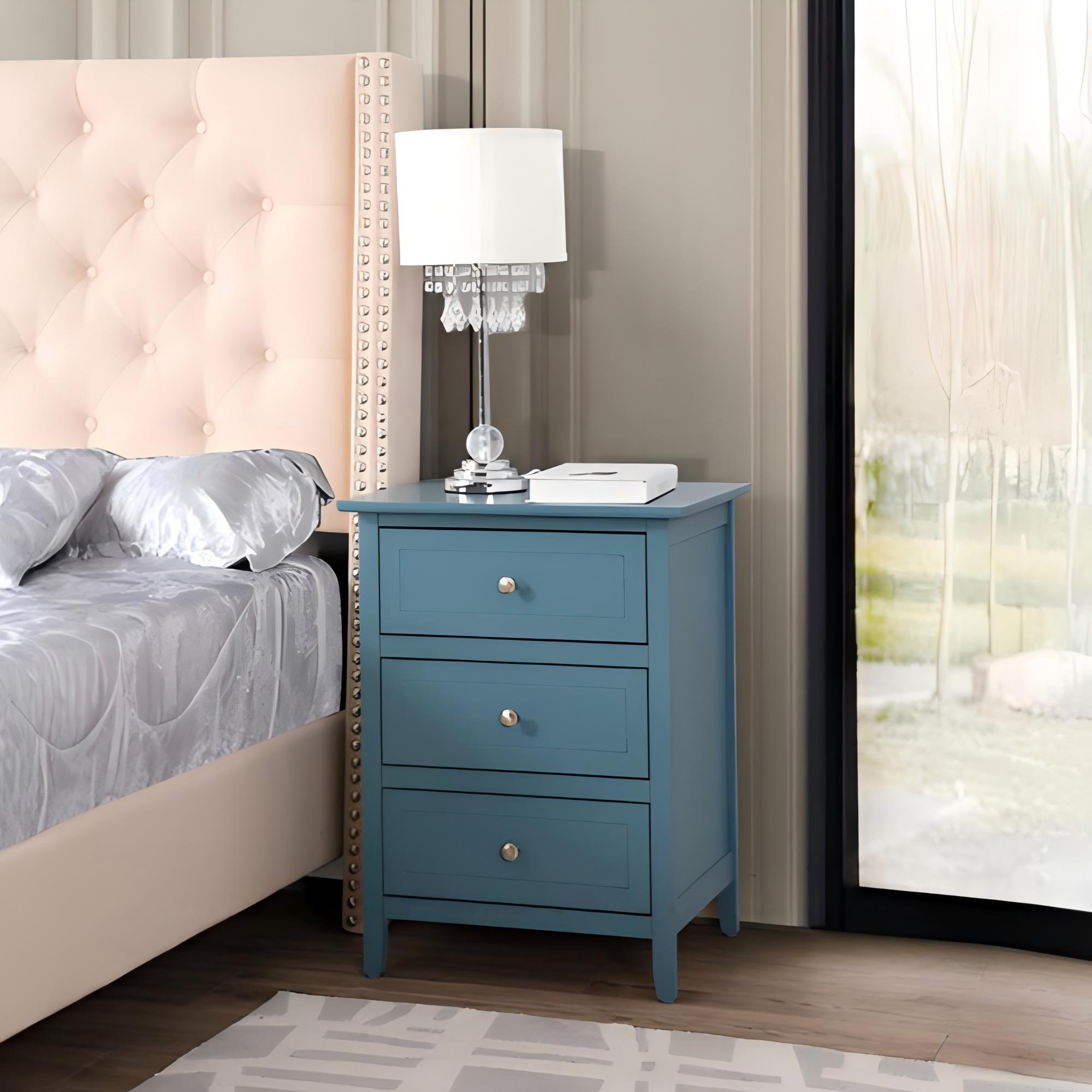 Table nuit accentuation teal moderne
