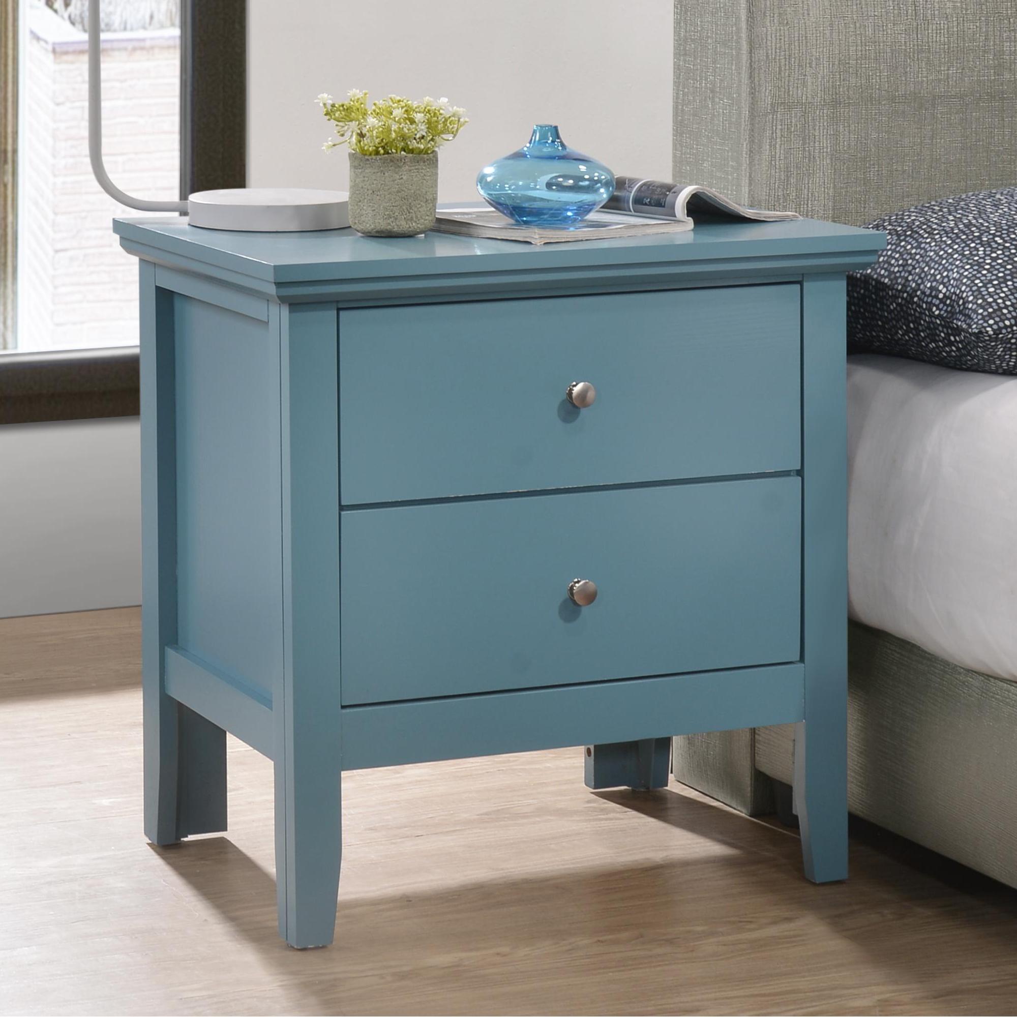 Table chevet teal tiroirs