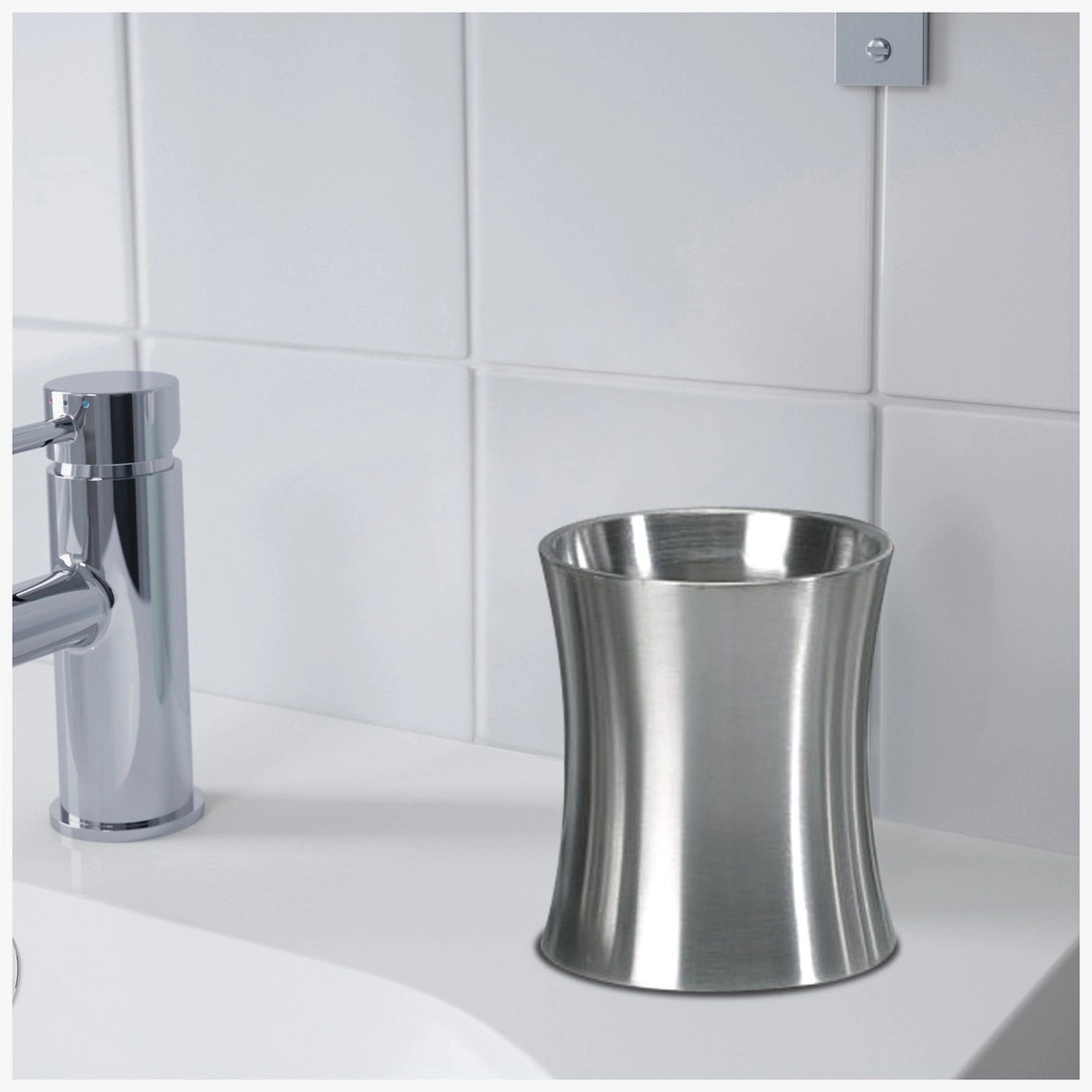 Verre acier inoxydable brosse porte-brosse