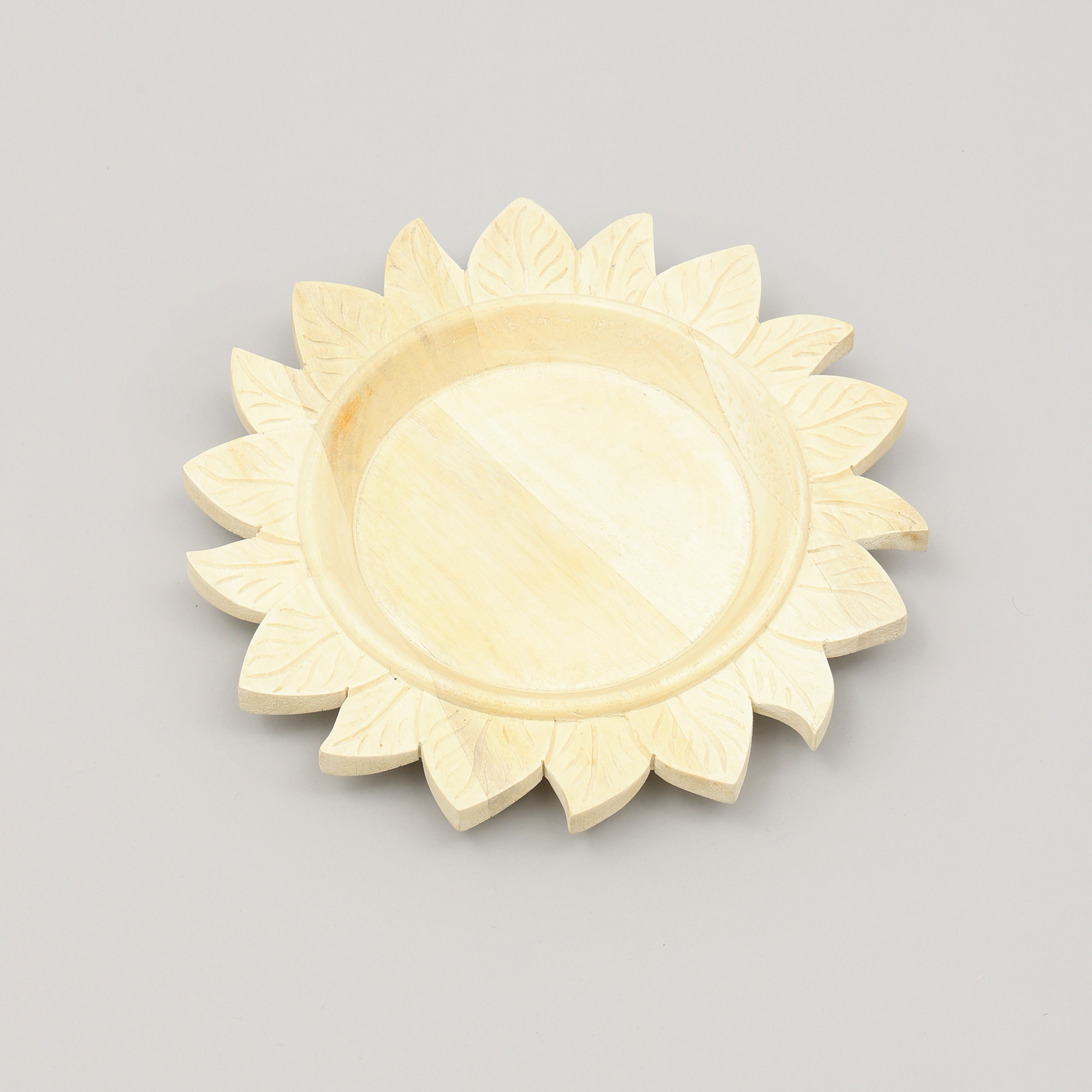 Assiette charger bois 13po artisanale table