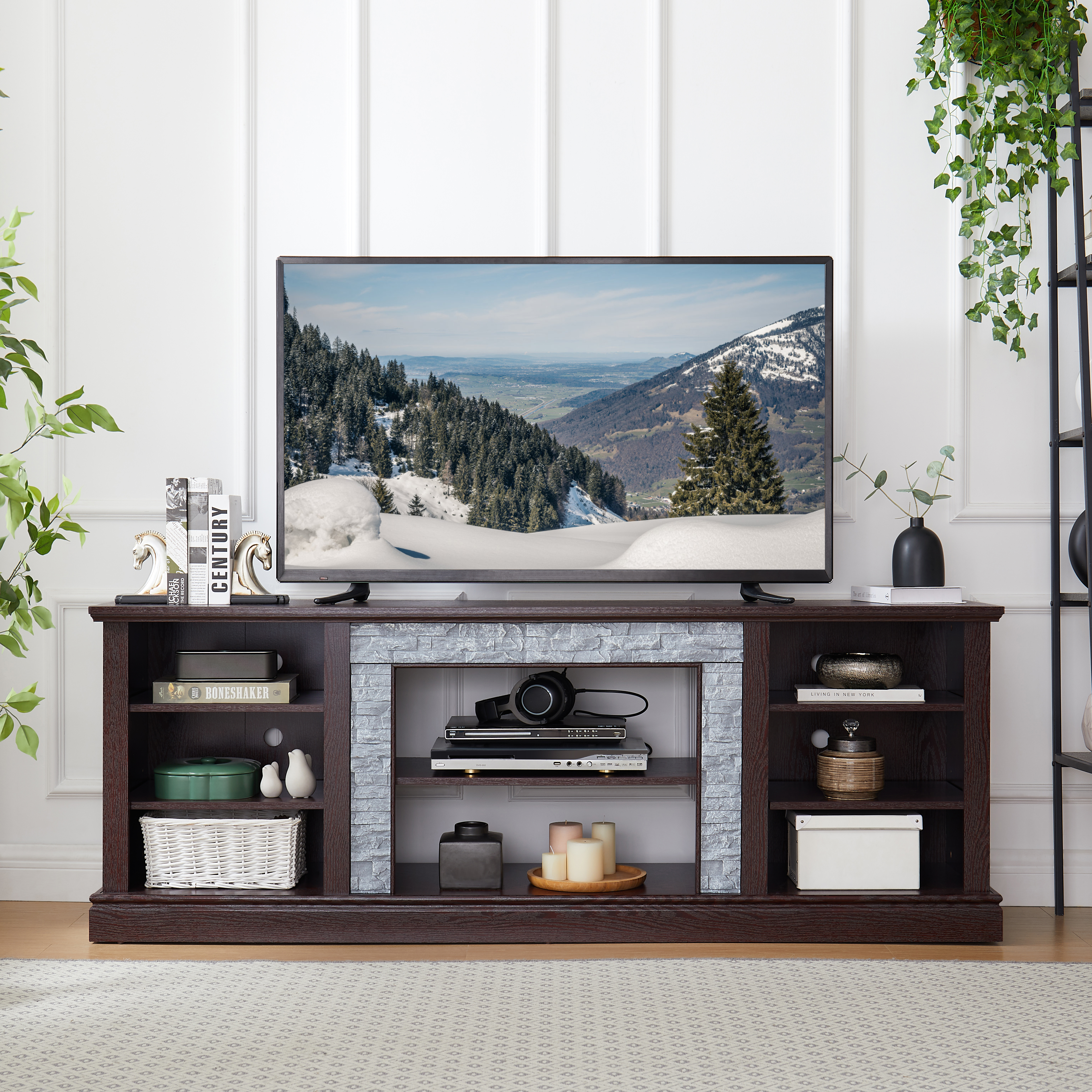 Meuble TV pierre empilée 70,12 x 15,35 x 25,83 po