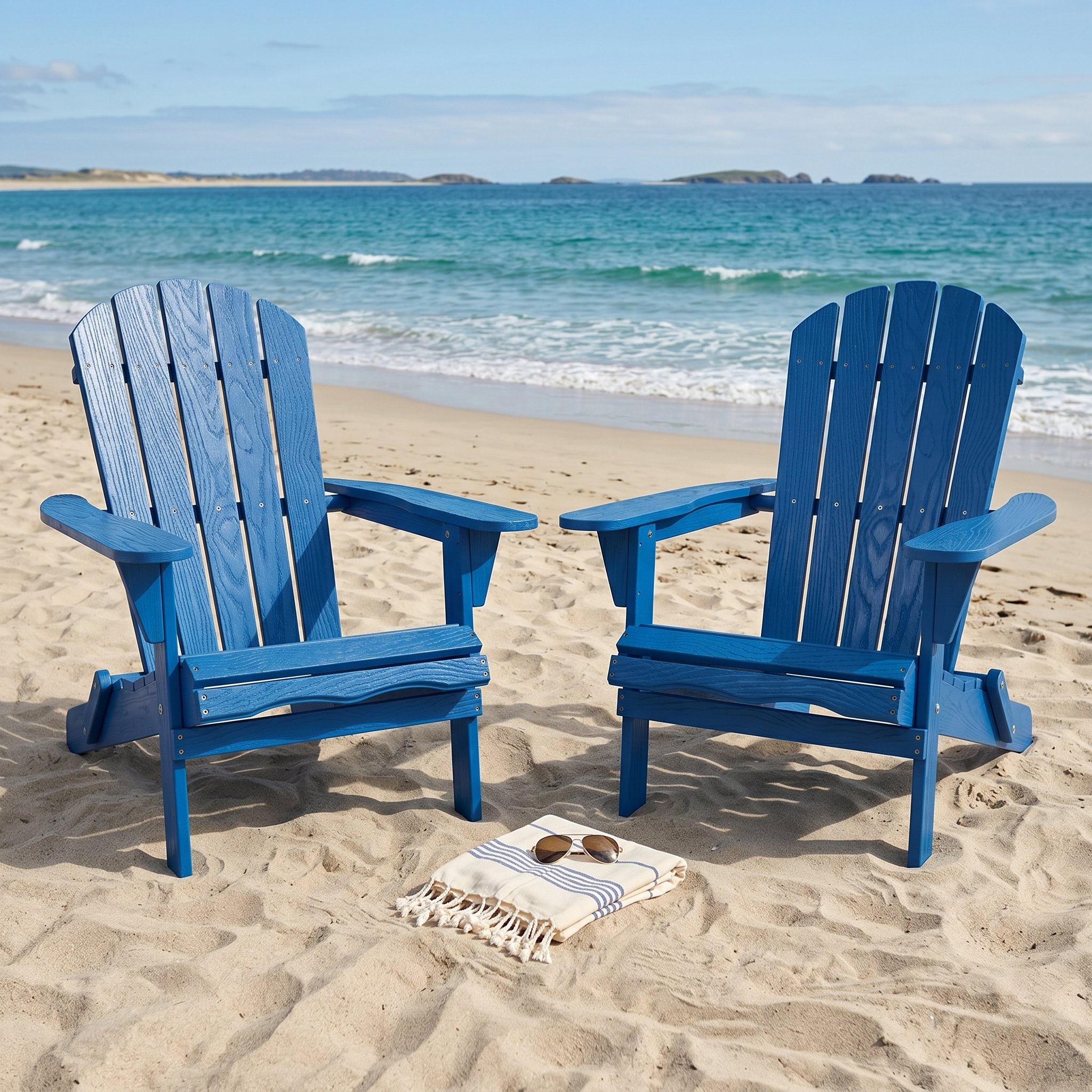 Chaise Adirondack patio bois massif, pliante