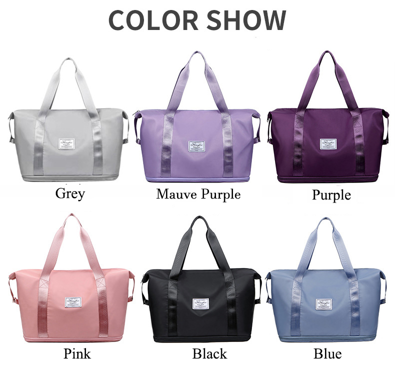 Grand sac de sport femme extensible imperméable séparation humide
