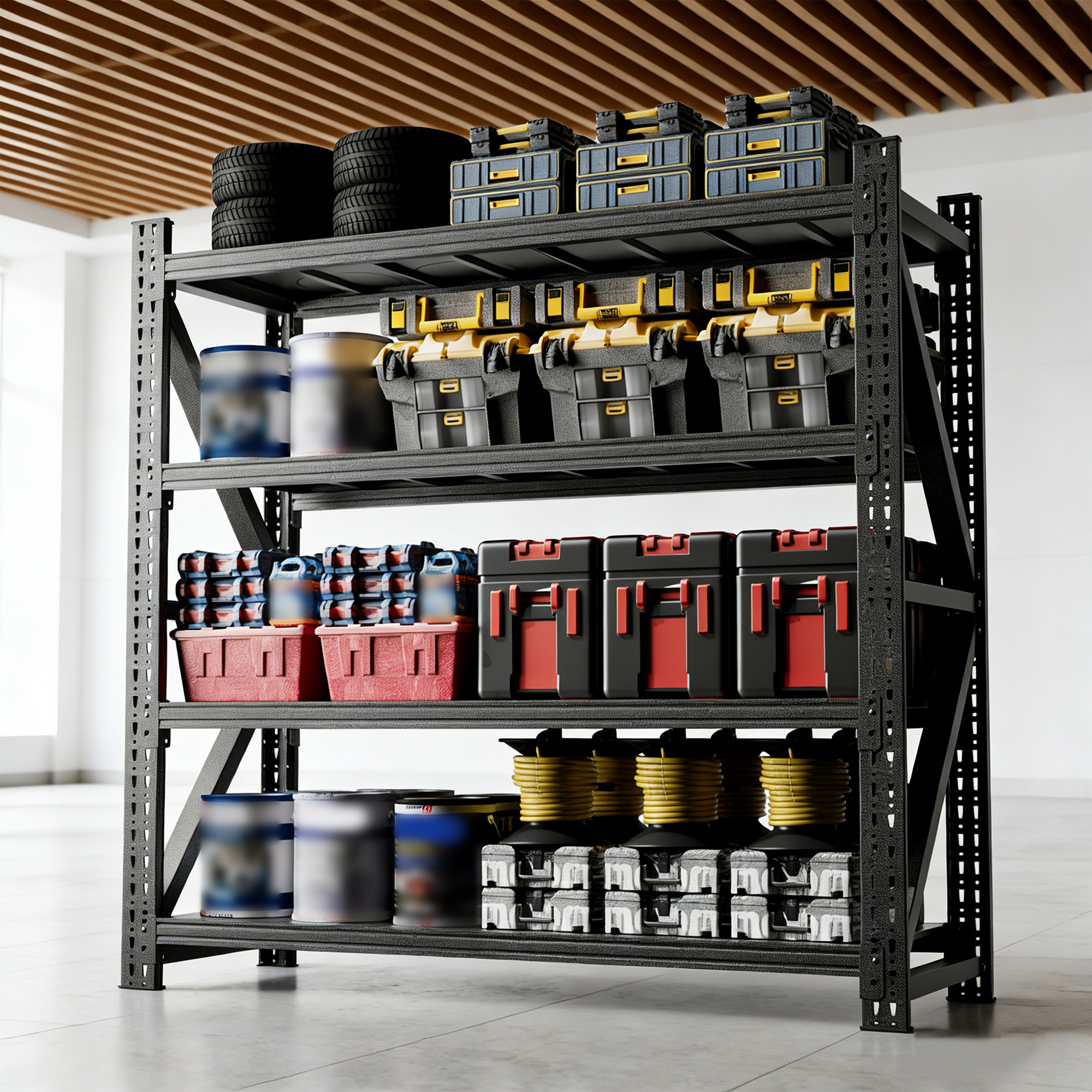 Étagère industrielle 5000 lb noir 69x71x23,7 po