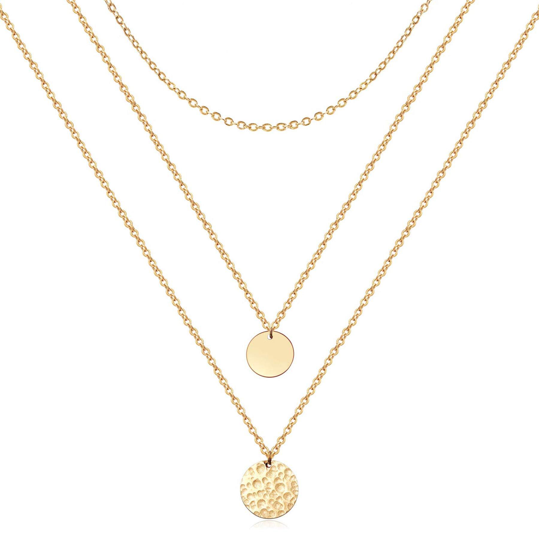 Collier ras-cou stratifié or 14K