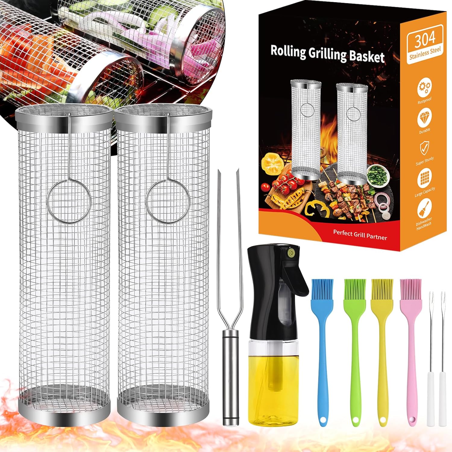 Panier BBQ acier inoxydable 304 accessoires grillage