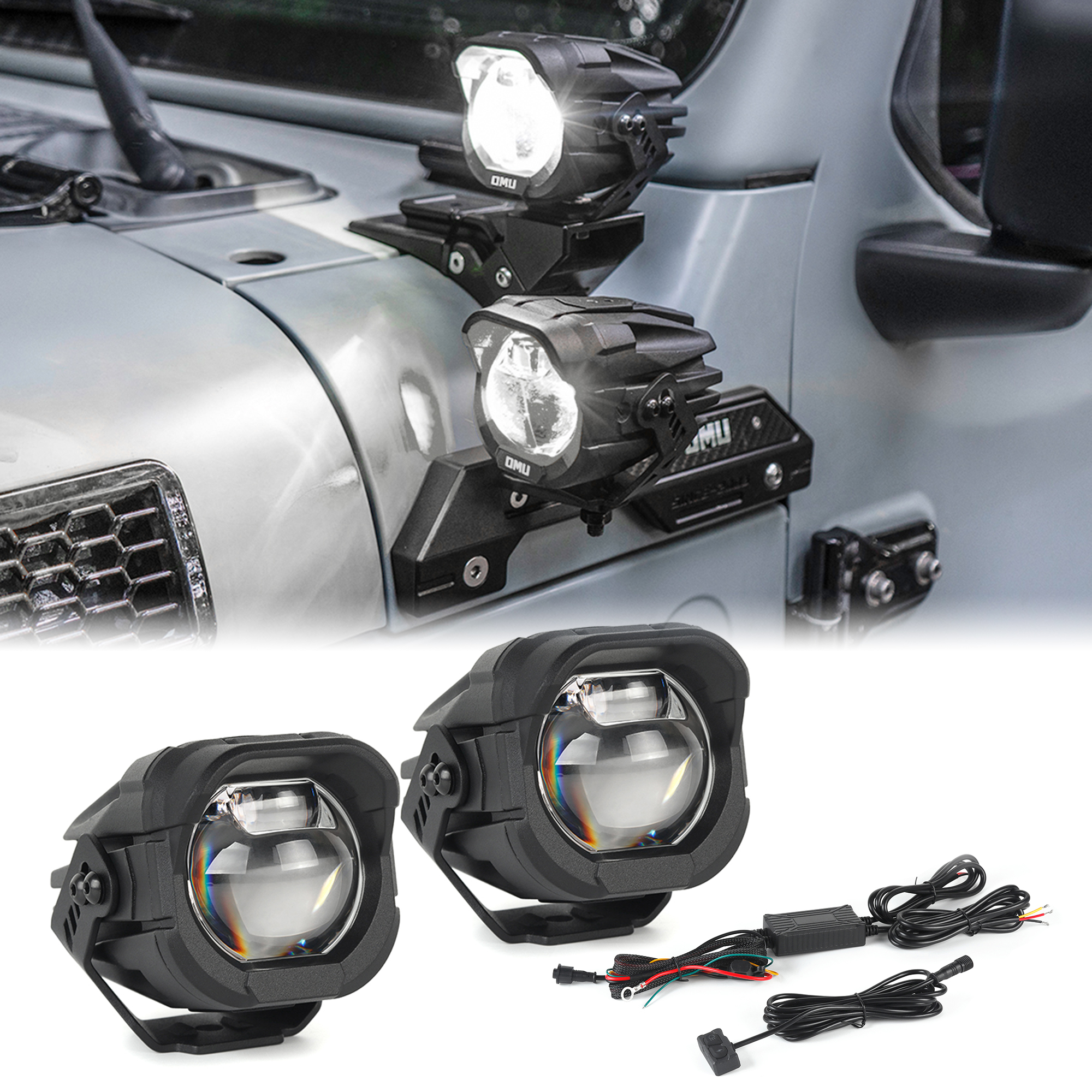 Projecteur colonne A compatible camions Ford VTT motocyclette