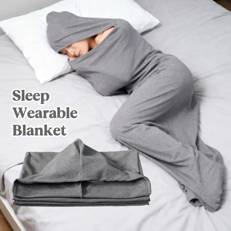Couverture pouf sommeil capuchon portable