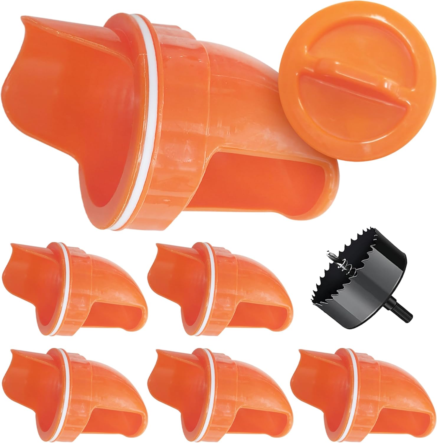 Mangeoire poule étanche 6 pack, gravité, facile nettoyage