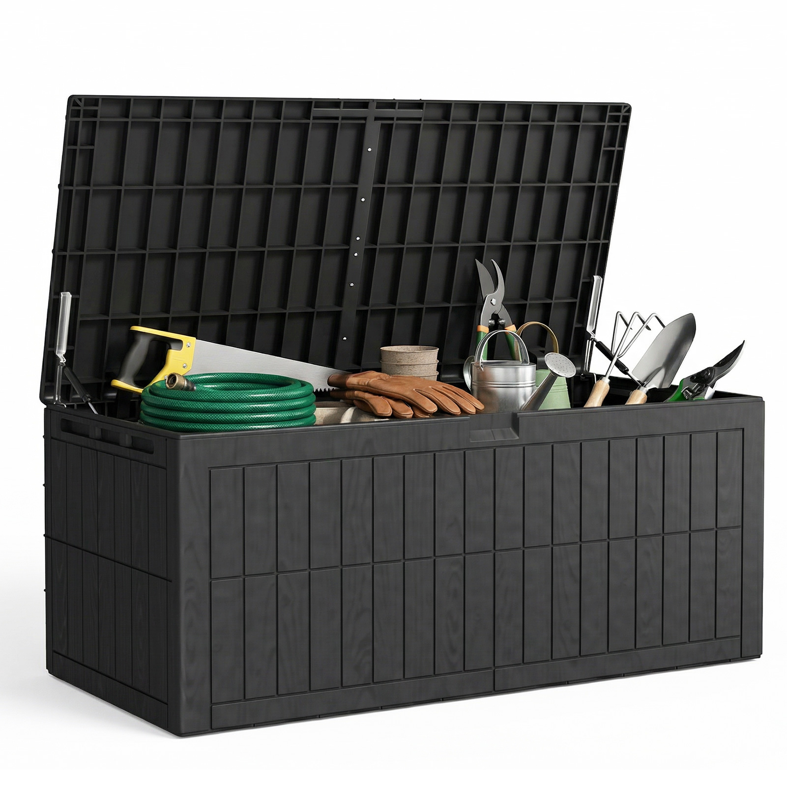 Coffre rangement extérieur 220 gal verrouillable noir