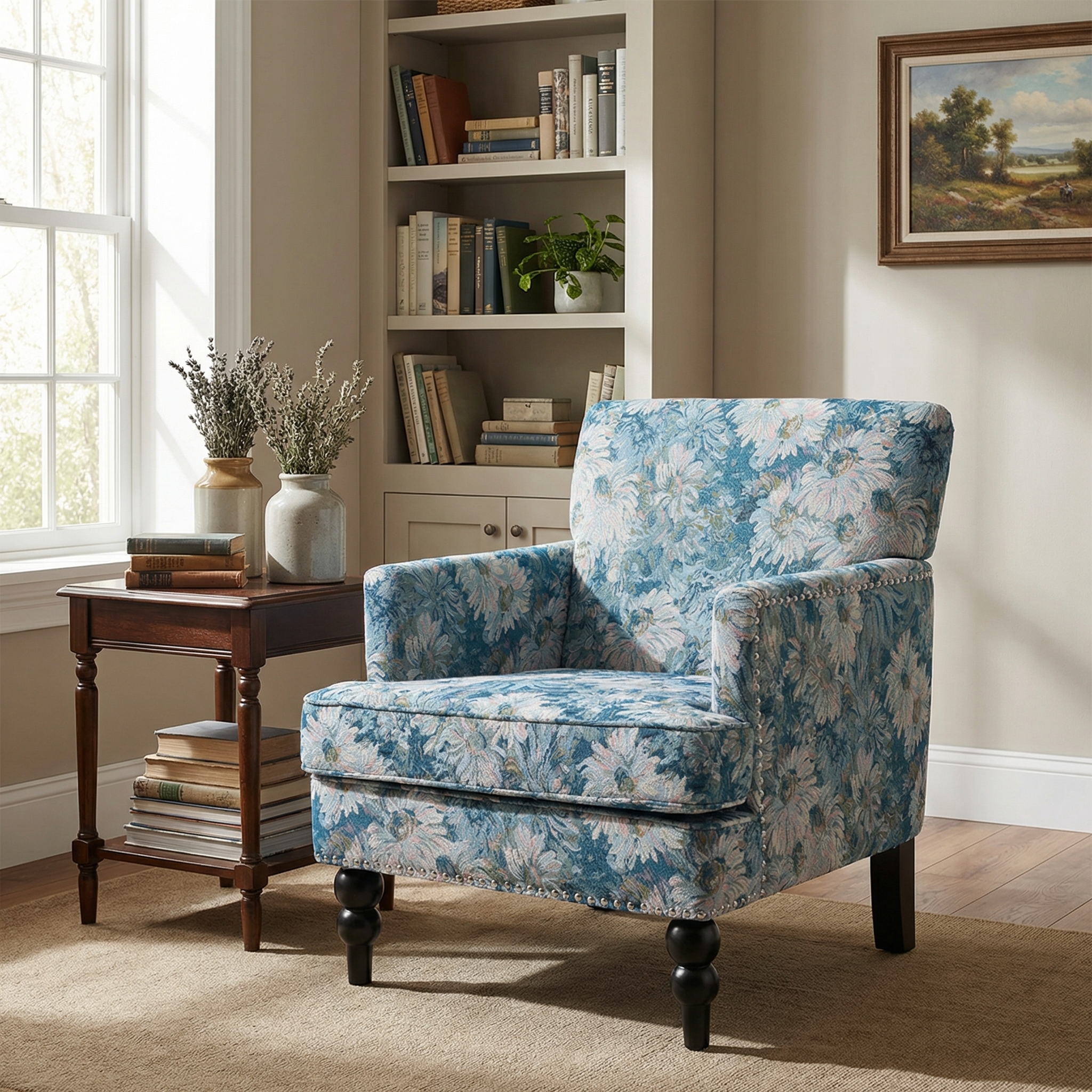 HARRISON fauteuil club capitonné