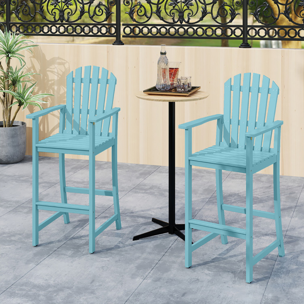Chaise Adirondack haute bois acacia avec accoudoirs et repose-pieds