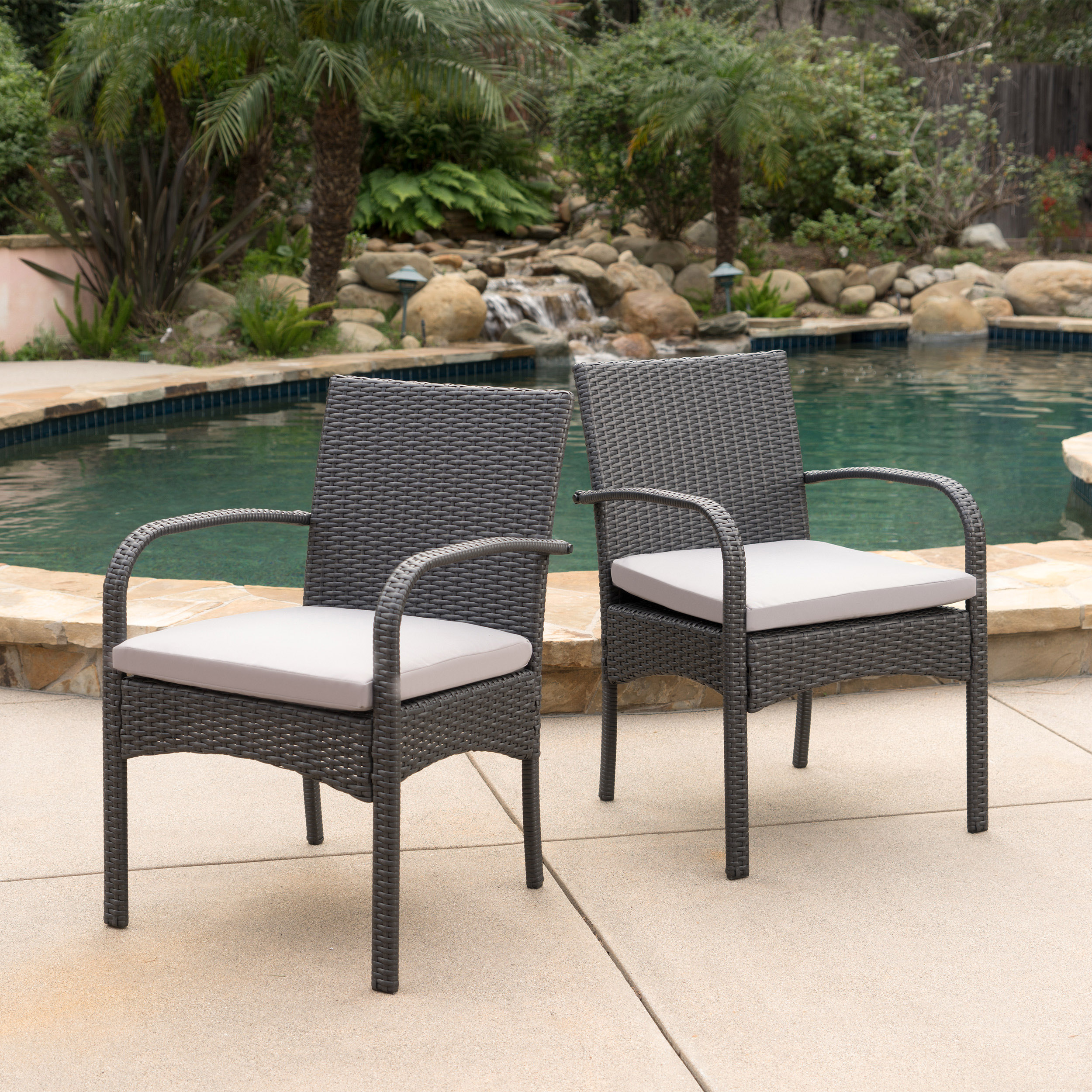CORDOBA KD chaise salle à manger rotin, lot de 2