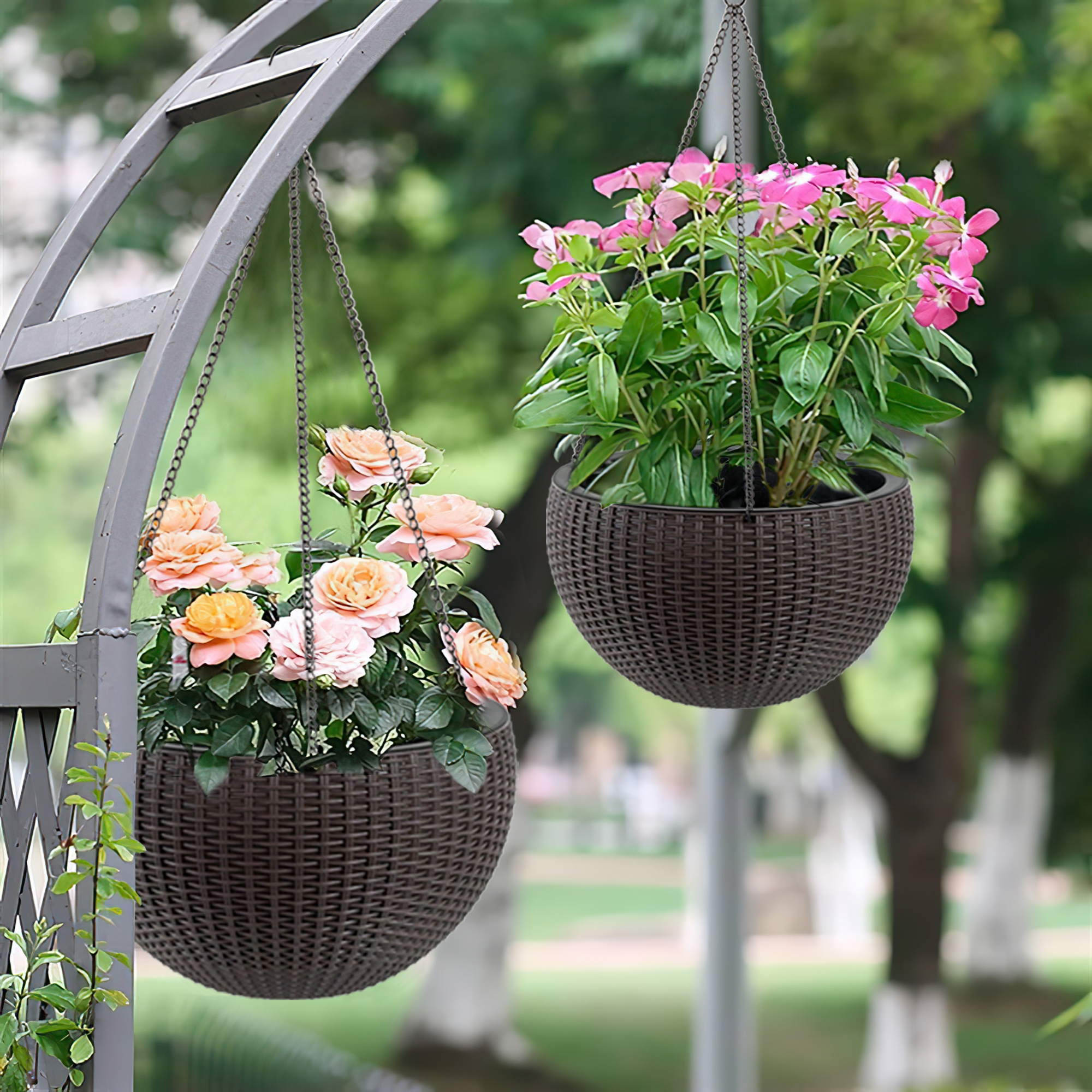 Jardinière suspendue 13,4po, 2 pack, capacité hydratante