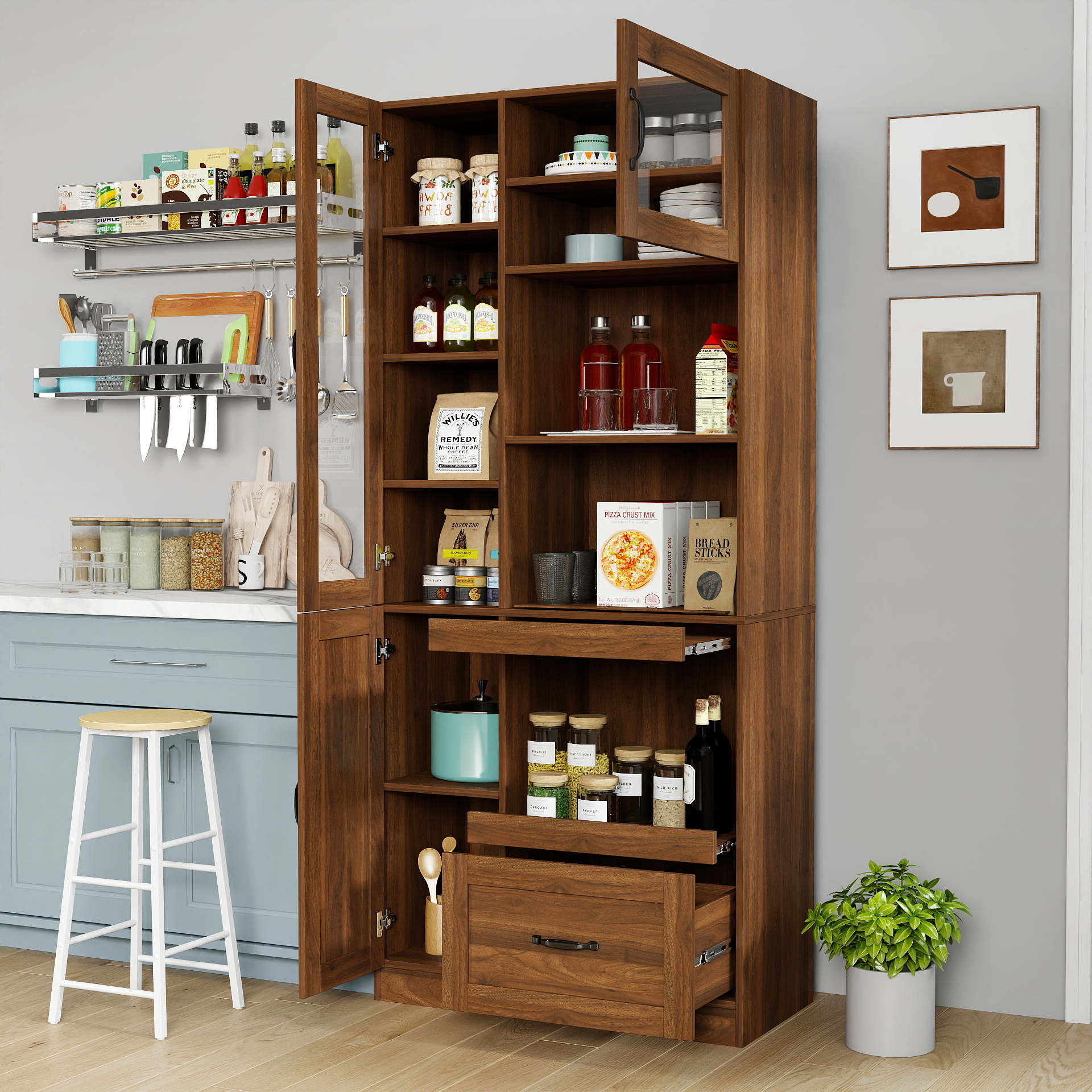 Hutch cuisine fermier, microonde, buffet