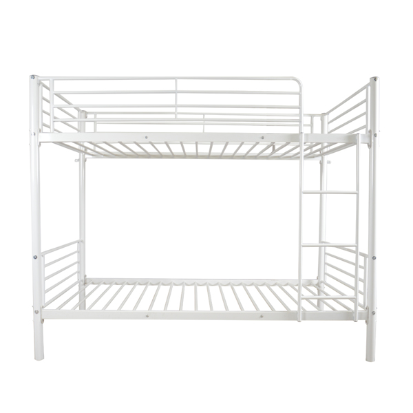 Lit superposé fer enfant échelle simple blanc