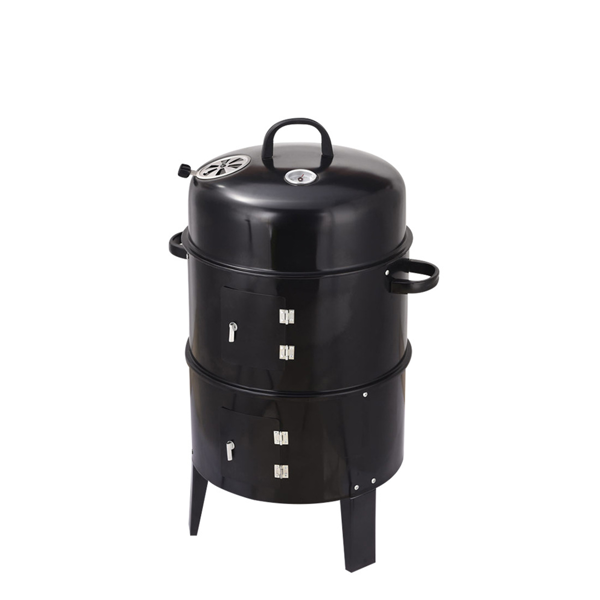 BBQ double couche bois charbon fumage M118