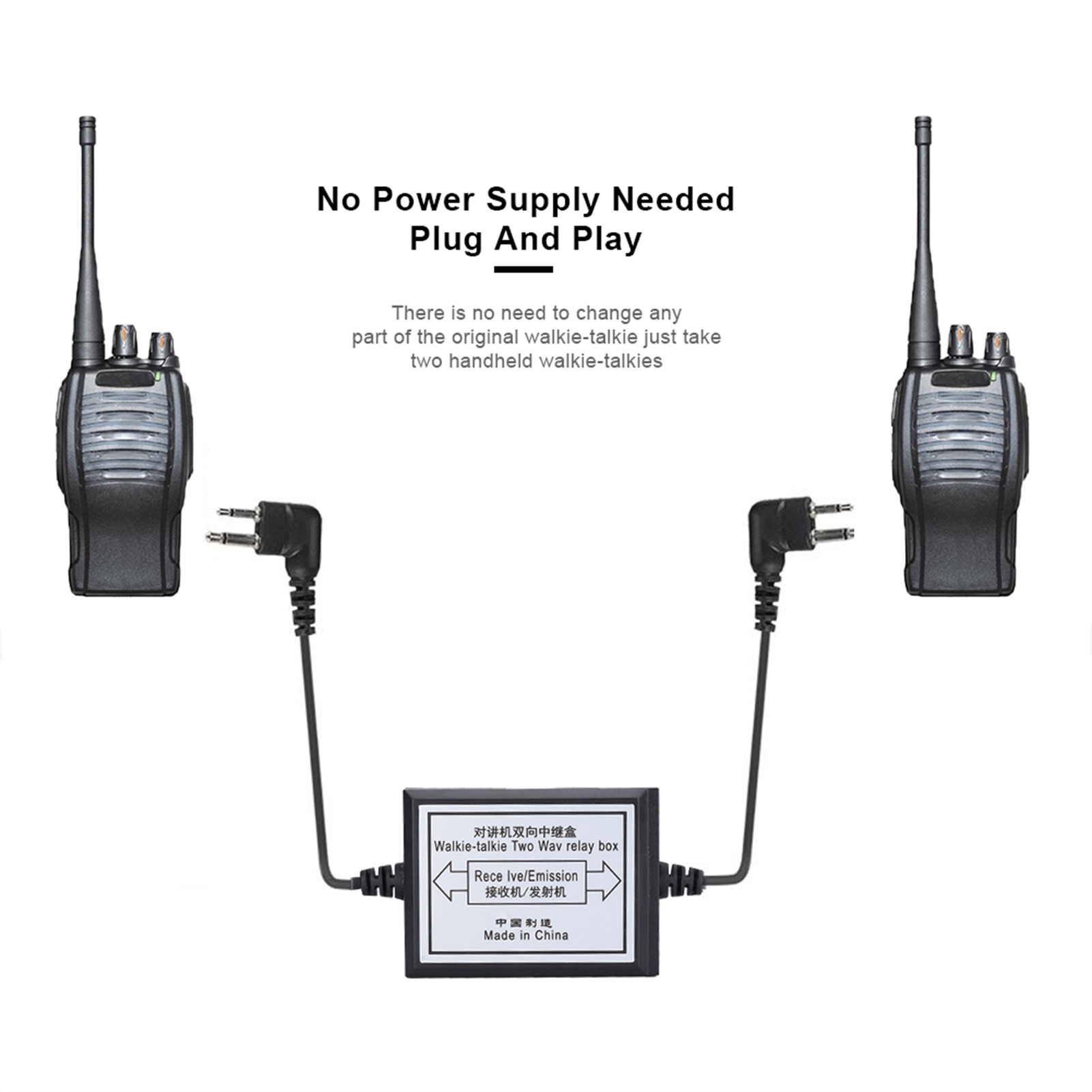 K Head talkie-walkie boîte répéteur radio bidirectionnel
