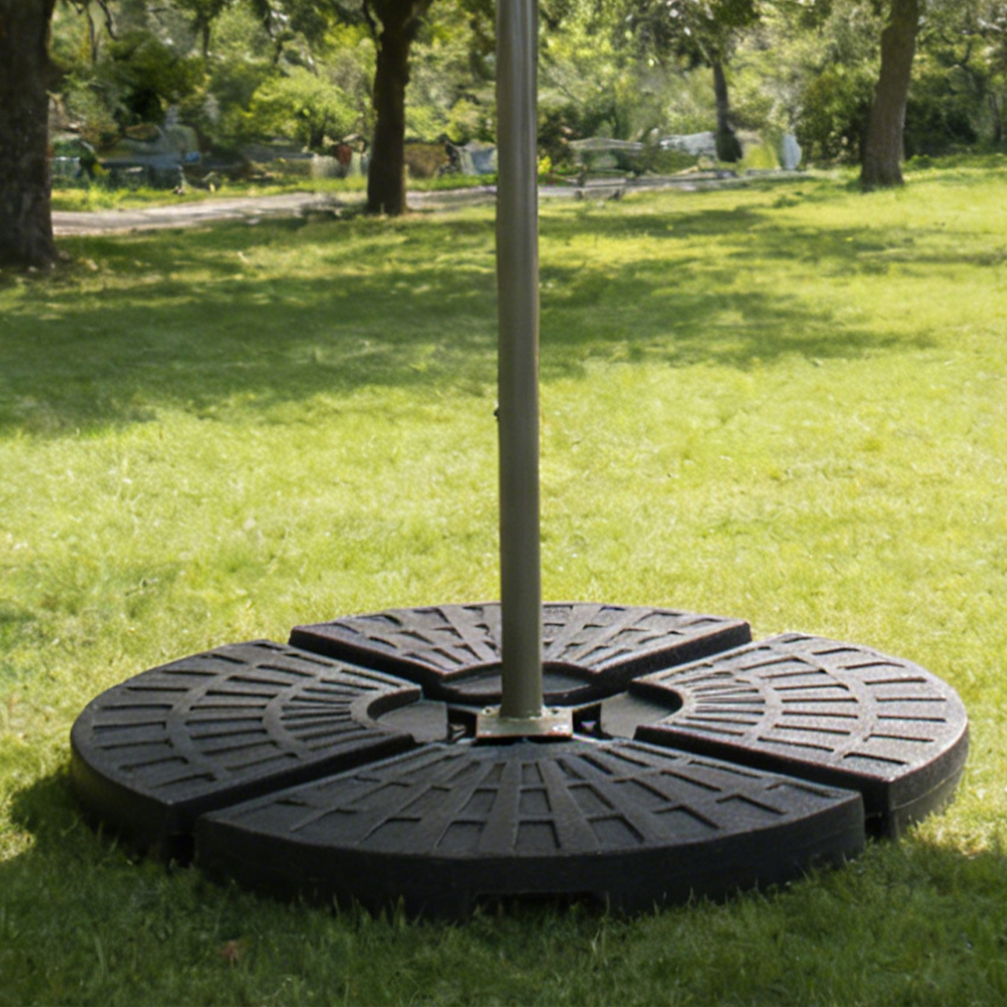 Base de parasol cantilever robuste 220 lb, PEHD imperméable, noir