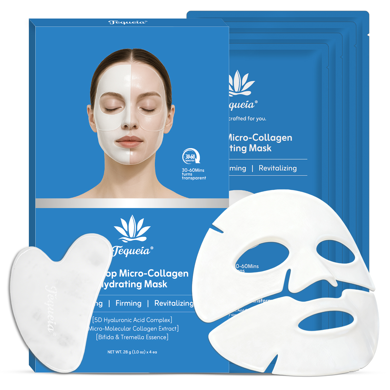 TEQUEIA Masque nuit collagène bifida 4 feuilles