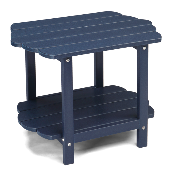 Table d'appoint extérieure 2 étages bleu marine