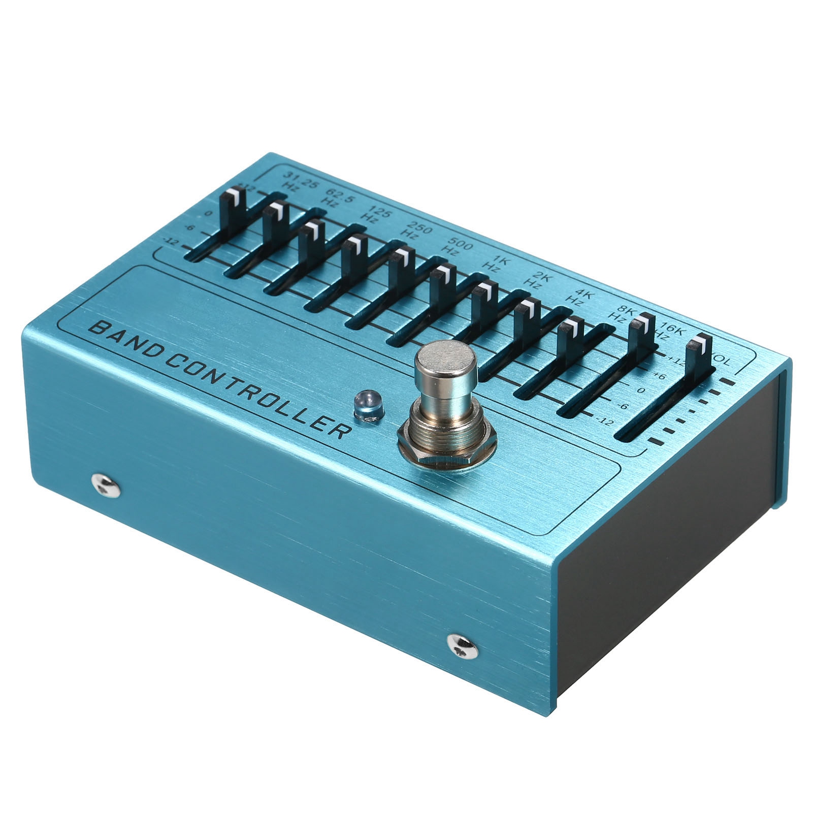 Pédale d'effet guitare EQ 10 bandes, bypass vrai, alliage alu