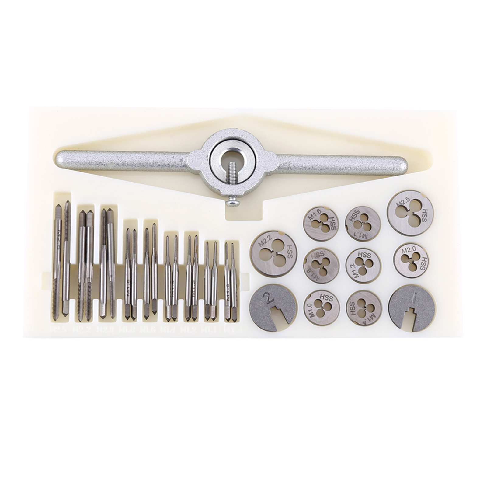 Set 30 pièces tarauds filières outils filetage main