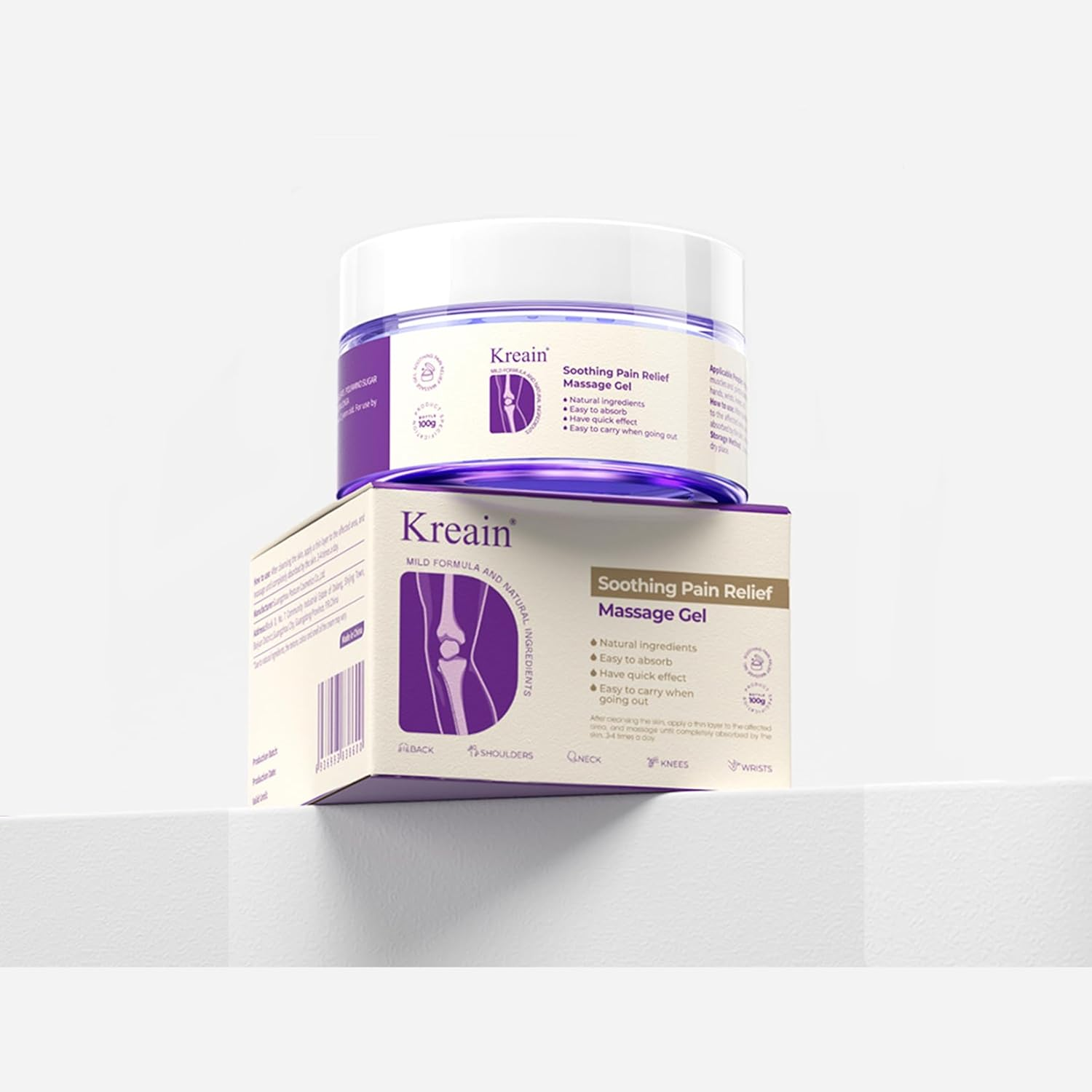 Kreain gel massage soulagement articulations refroidissant